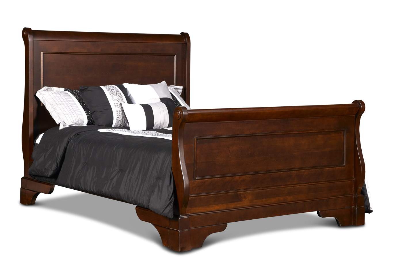 Versaille Bordeaux Sleigh Twin Bed,New Classic