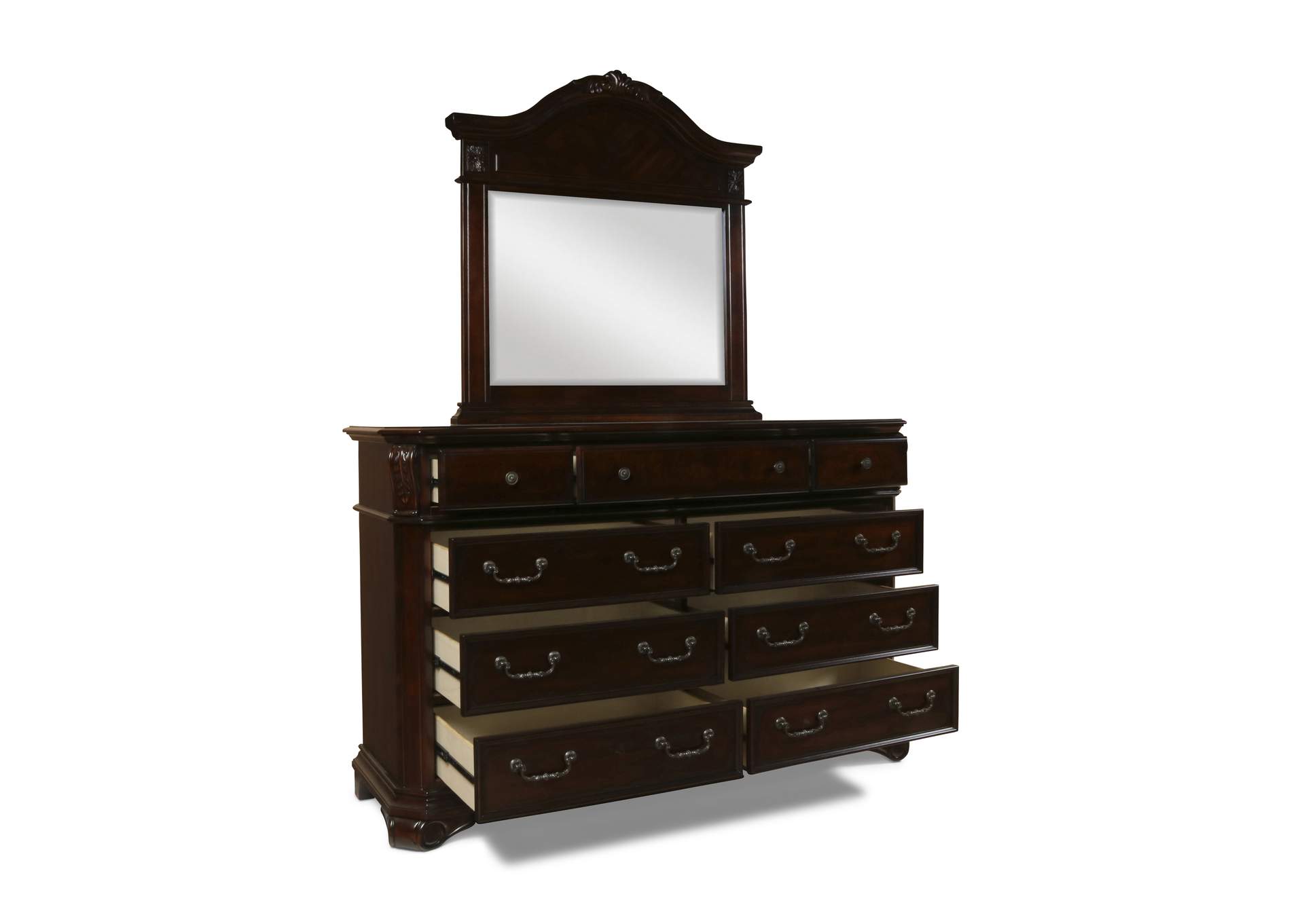 Emilie Tudor Brown Dresser and Mirror,New Classic