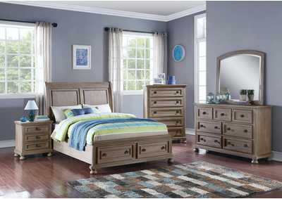 Image for Allegra Pewter Full Storage Bed w/Dresser And Mirror