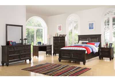 Image for Sevilla Distressed Walnut Full Panel Bed w/Dresser And Mirror