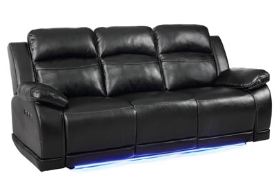 Vega Black Sofa w/Power