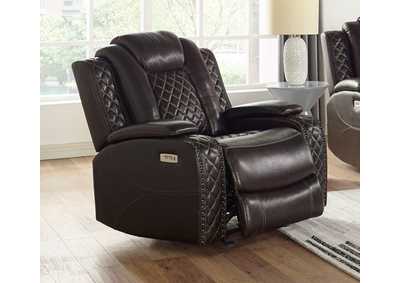 Image for Joshua Leather Glider Recliner w/Pwr Fr & Hr
