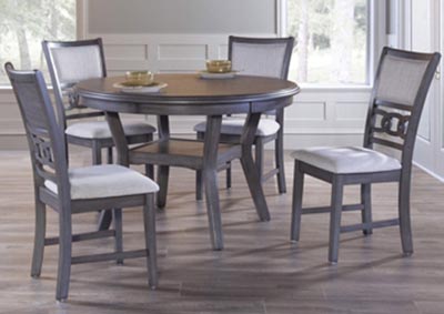 Image for Gia Gray Round 5-Piece Dining Set