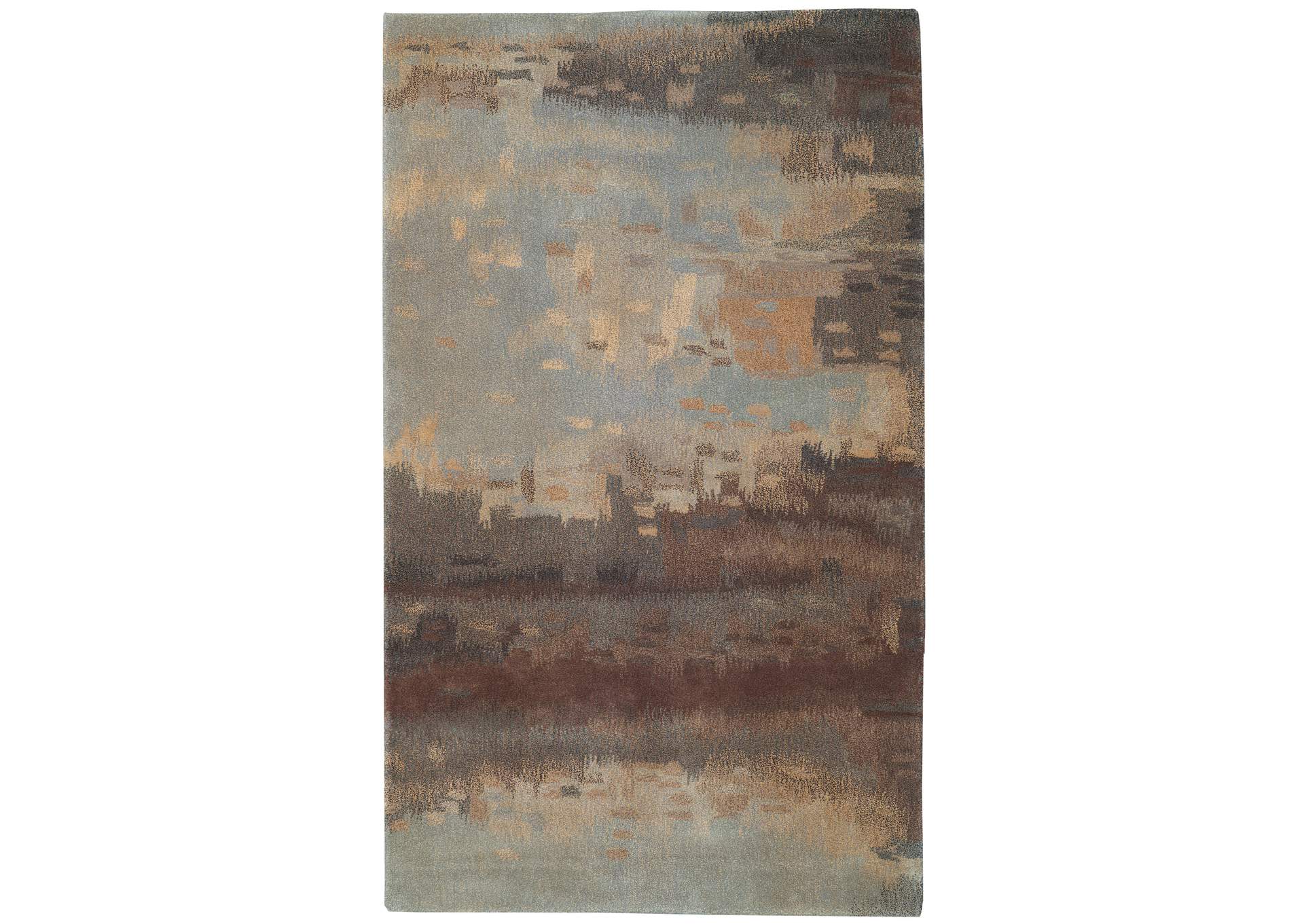 Calvin Klein Home Luster Wash SW12 Grey 3'x5' Area Rug,Nourison