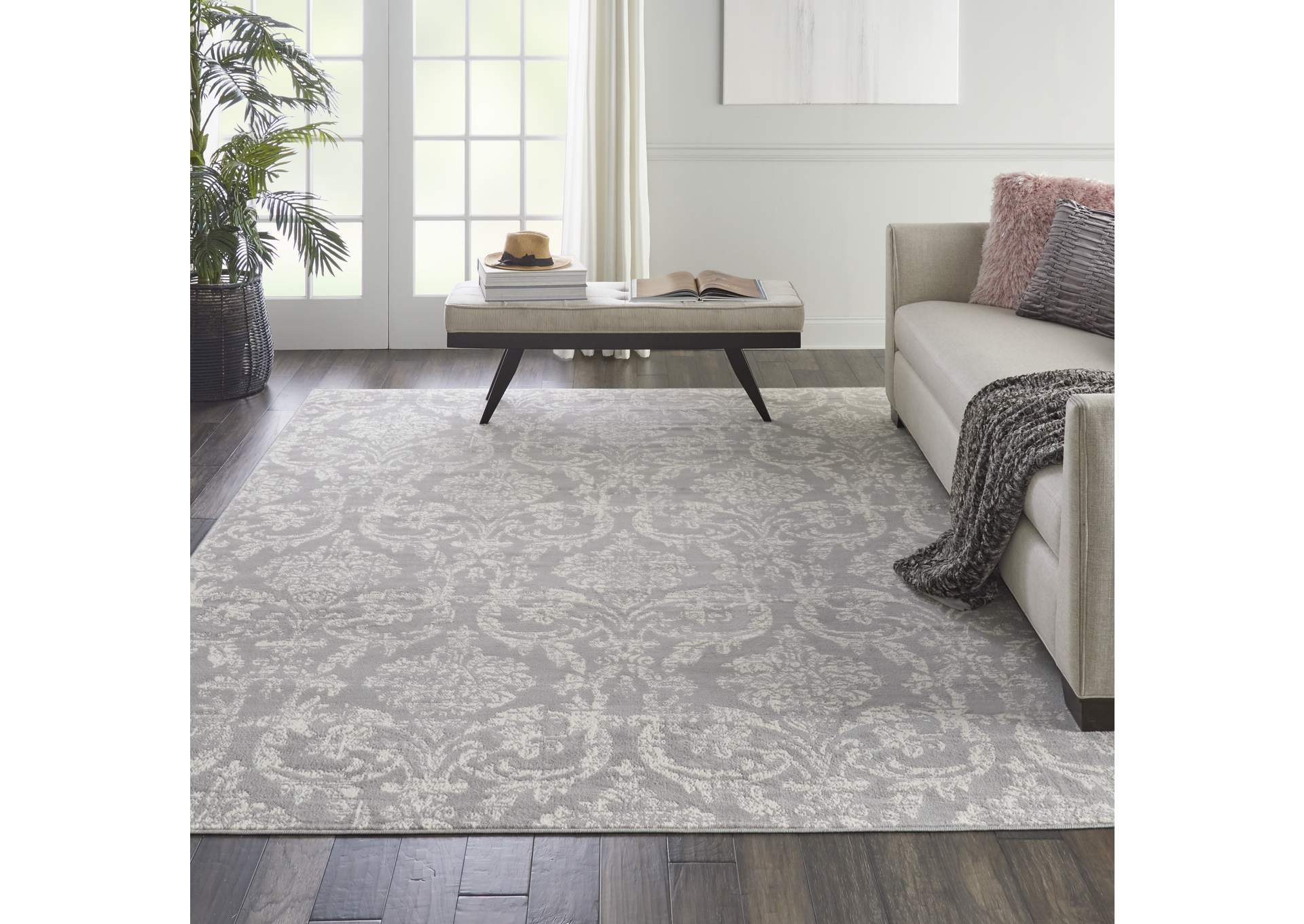 Nourison Jubilant 9'x12' Grey Area Rug,Nourison