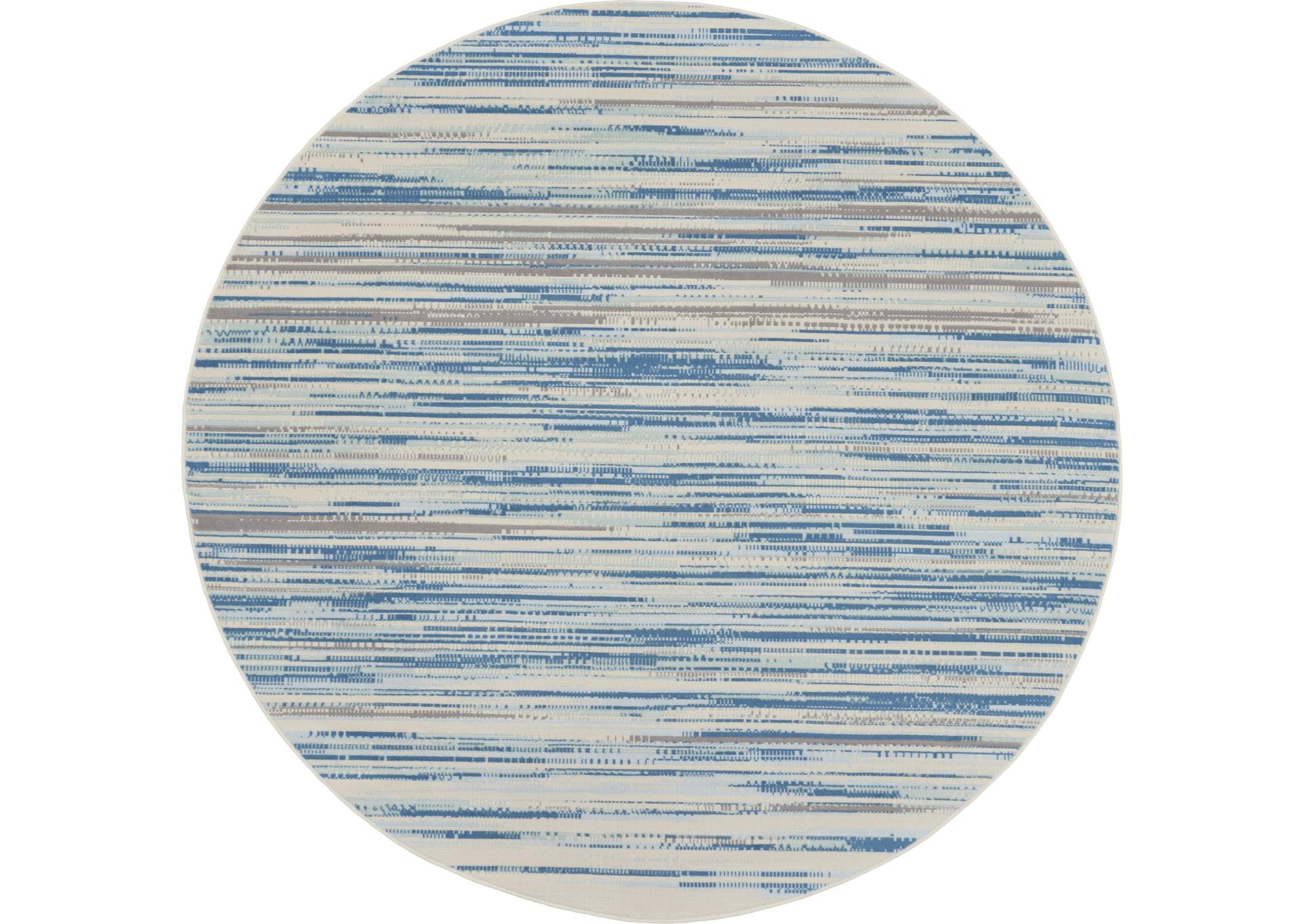 Nourison Jubilant 8' Round Blue Area Rug,Nourison