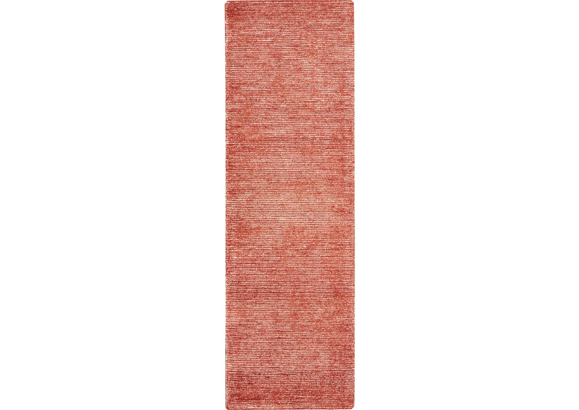 Nourison Weston WES01 Red 8' Runner Textured Hallway Rug,Nourison