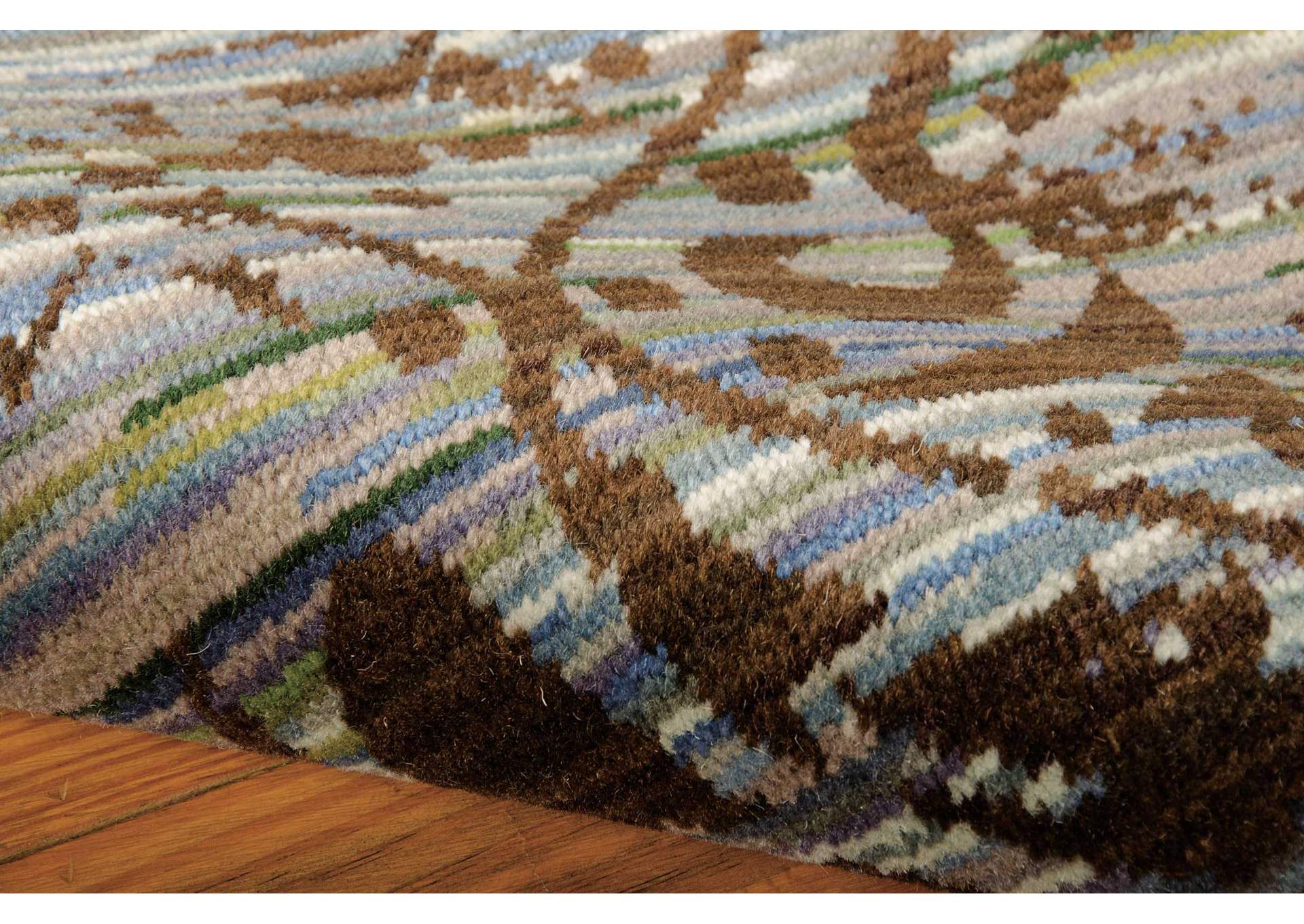 Nourison Rhapsody RH009 Blue 5'x8' Area Rug,Nourison