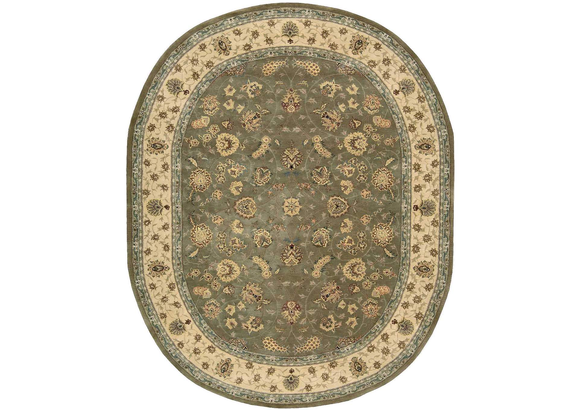Nourison 2000 2003 Olive 10' Oval Area Rug,Nourison