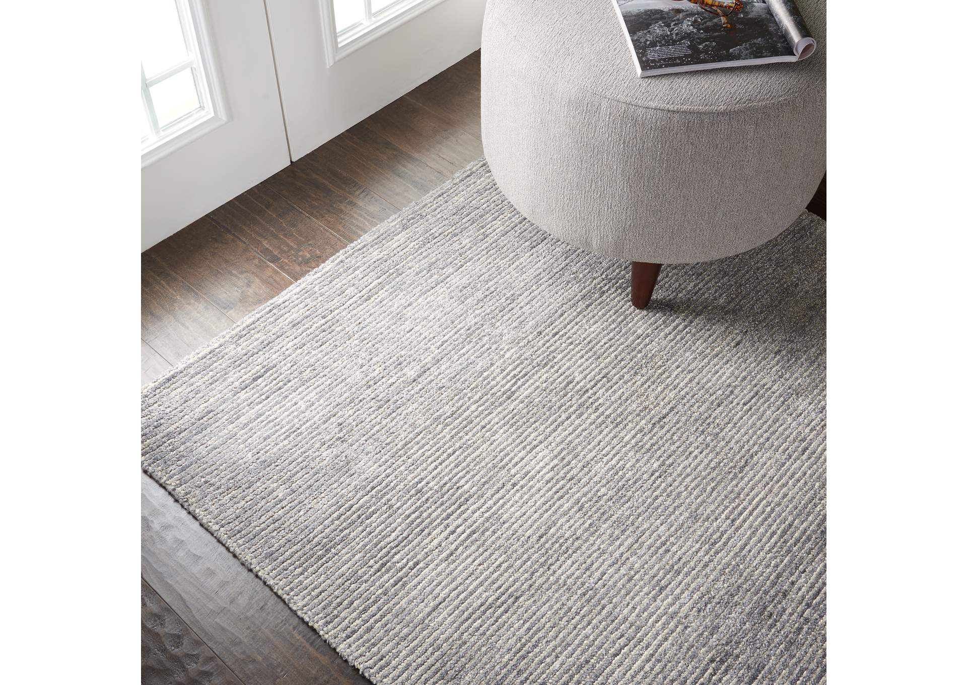Nourison Weston WES01 Grey 4'x6' Contemporary Area Rug,Nourison