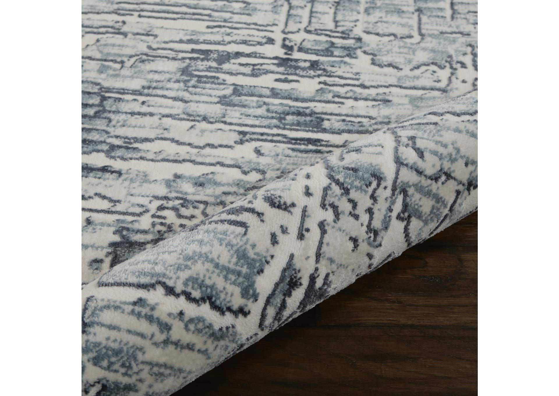 Nourison Urban Chic URC01 Grey and Slate 8'x10' Large Rug,Nourison