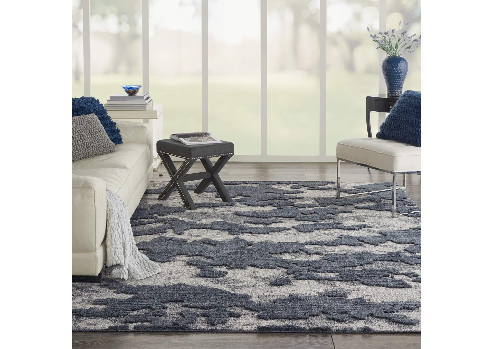 Nourison Zermatt 8' x 10' Grey Neutral Area Rug,Nourison