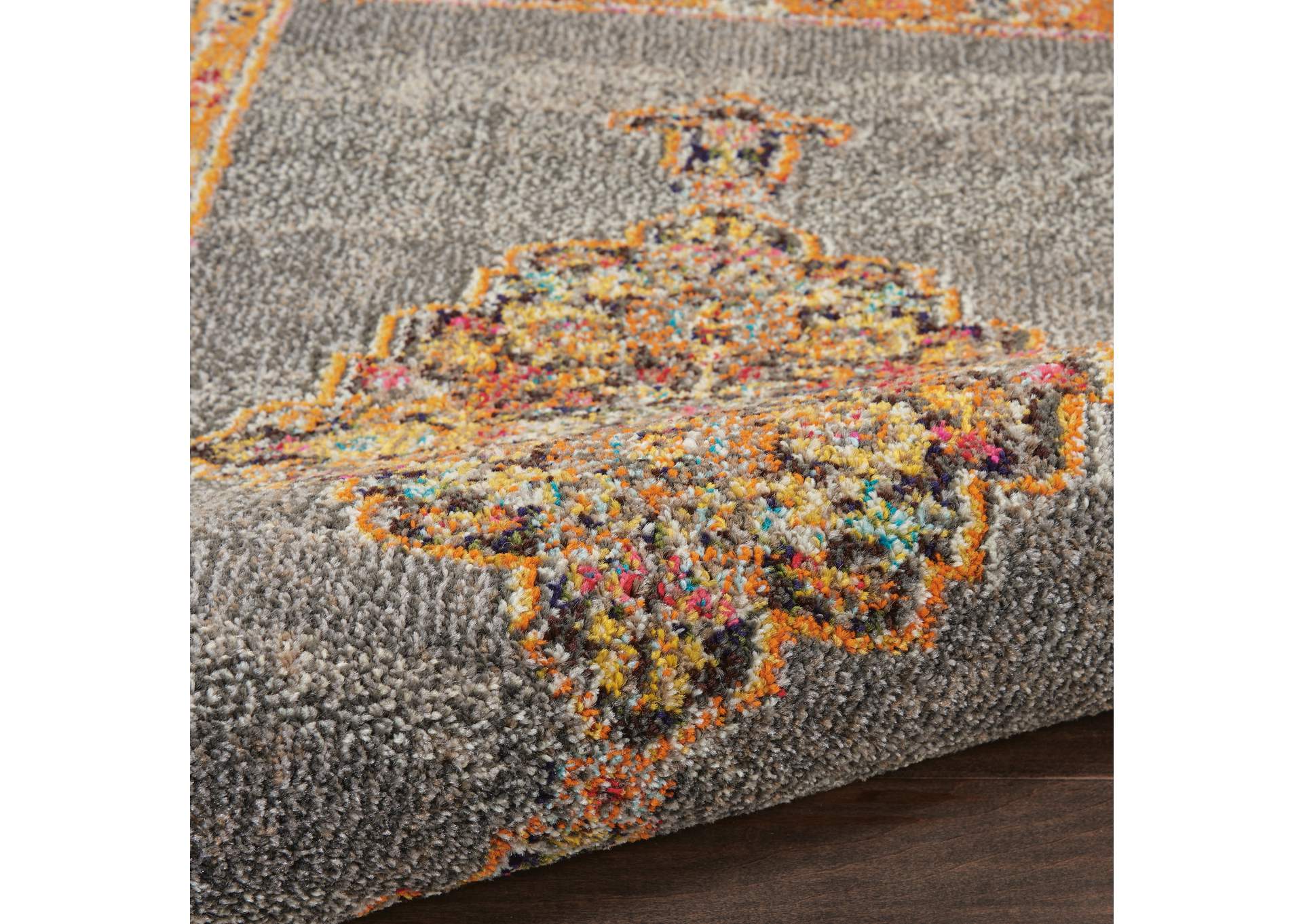 Nourison Passionate 2' X 4' Grey Multicolor Persian Area Rug,Nourison