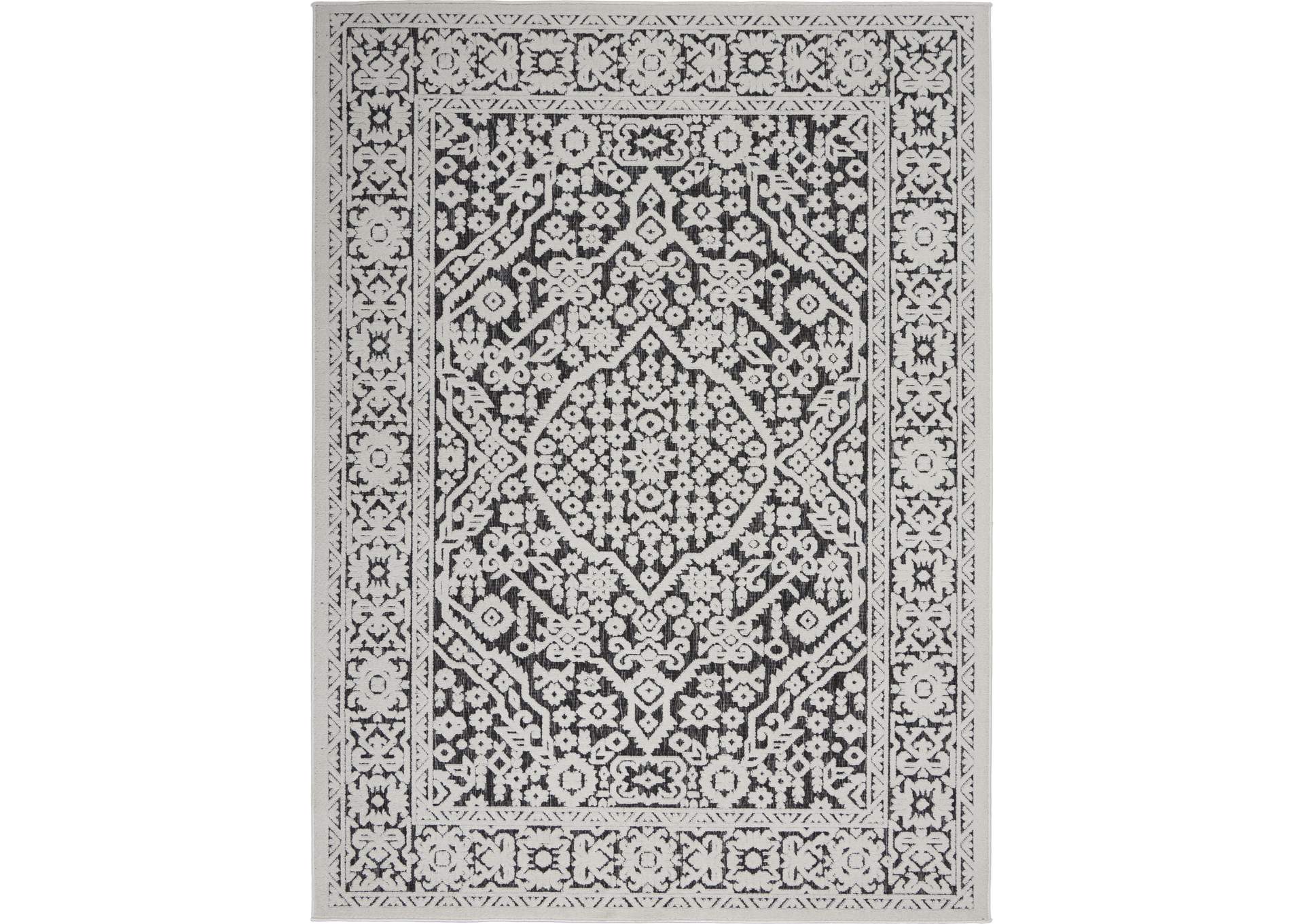 Nourison Key Largo 4'x6' Dark Grey Area Rug,Nourison