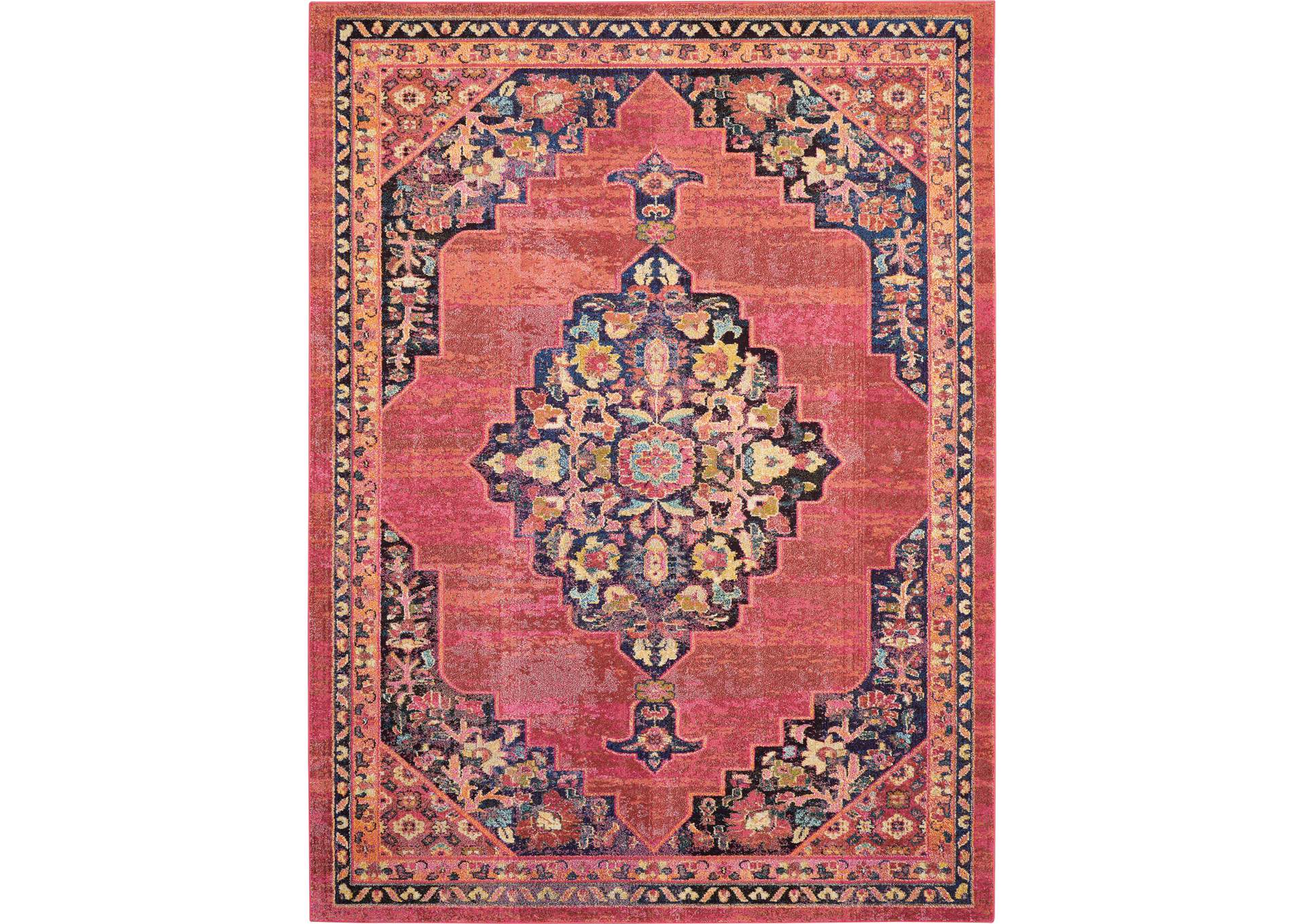 Nourison Passionate PST01 Pink Multicolor 9'x12' Oversized Rug,Nourison