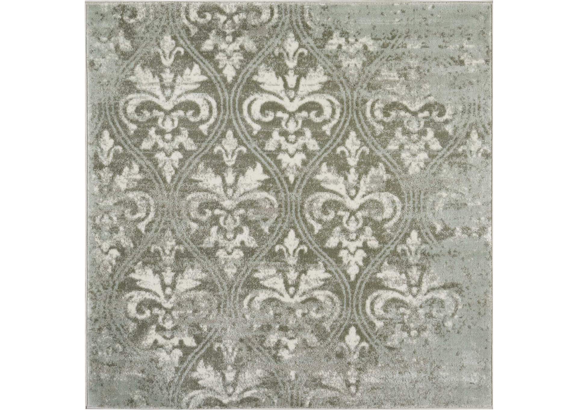 Nourison Euphoria EUP06 Grey 5' Square Area Rug,Nourison