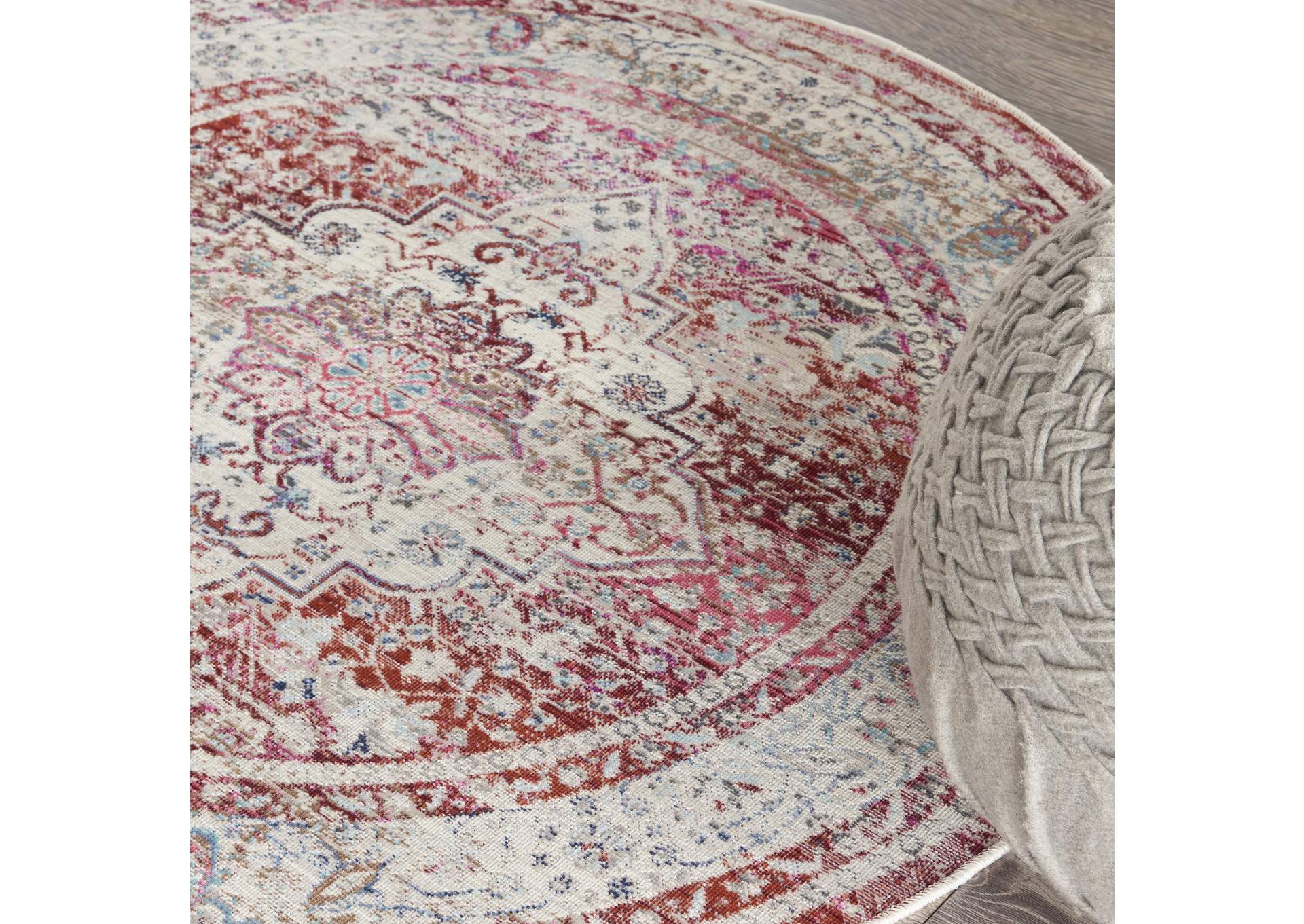 Nourison Vintage Kashan 4' Round Area Rug,Nourison