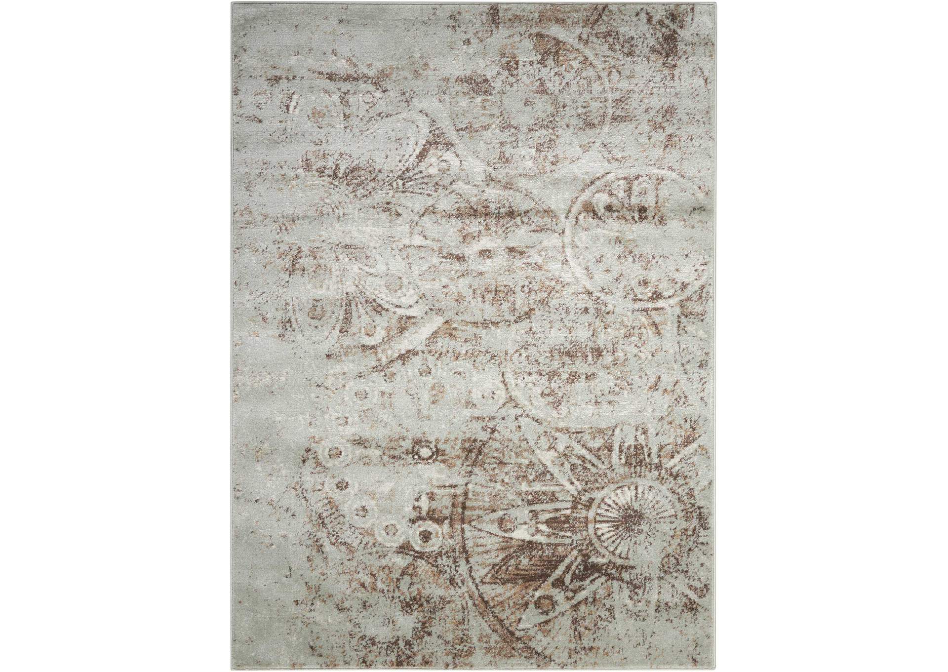 Nourison Euphoria EUP03 Grey 4'x6' Area Rug,Nourison