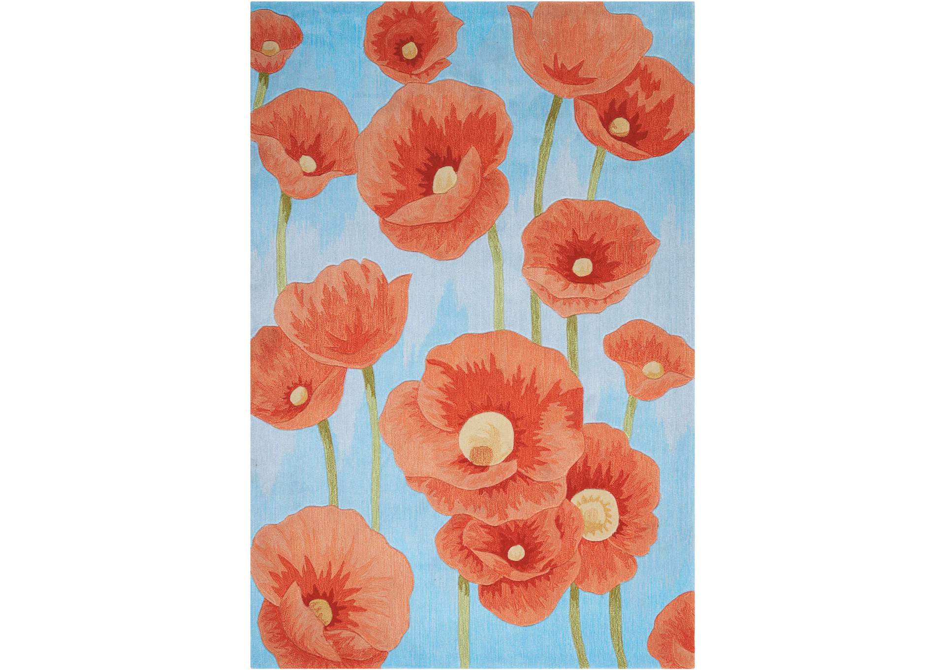 Nourison Contour CON79 Blue 5'x8' Area Rug,Nourison