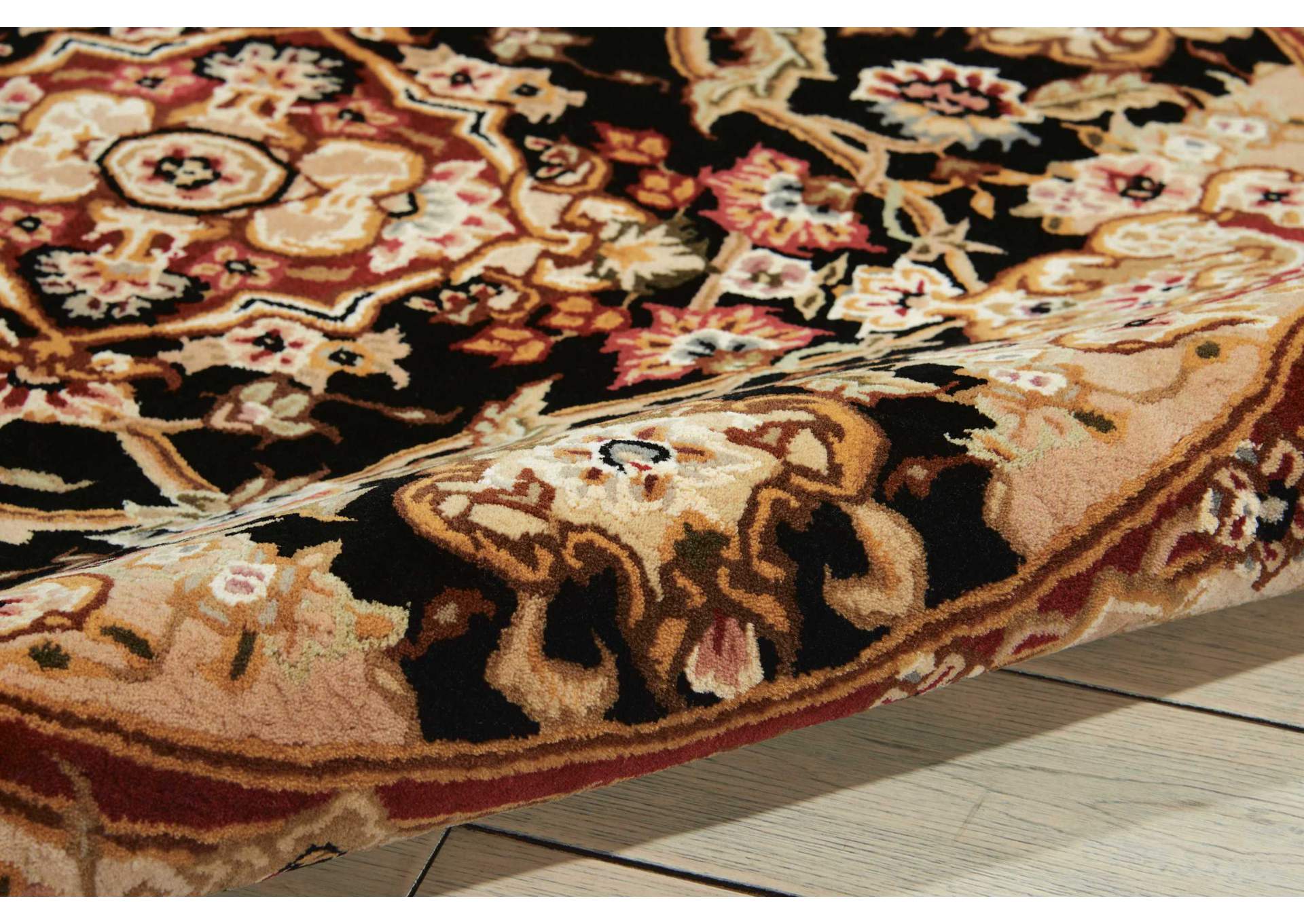 Nourison 2000 2028 Black 10' Oval Area Rug,Nourison