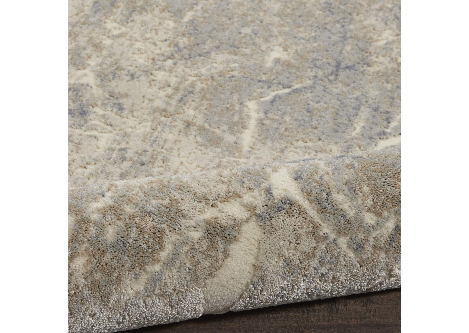 kathy ireland Home Sahara KI393 Beige and Ivory 8' Runner Hallway Rug,Nourison