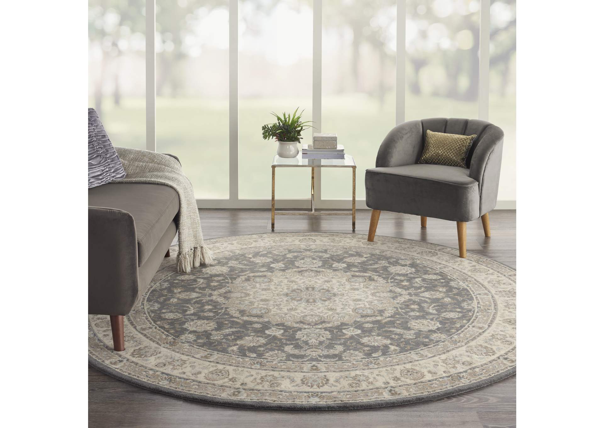 Nourison Living Treasures 8' Round Area Rug,Nourison