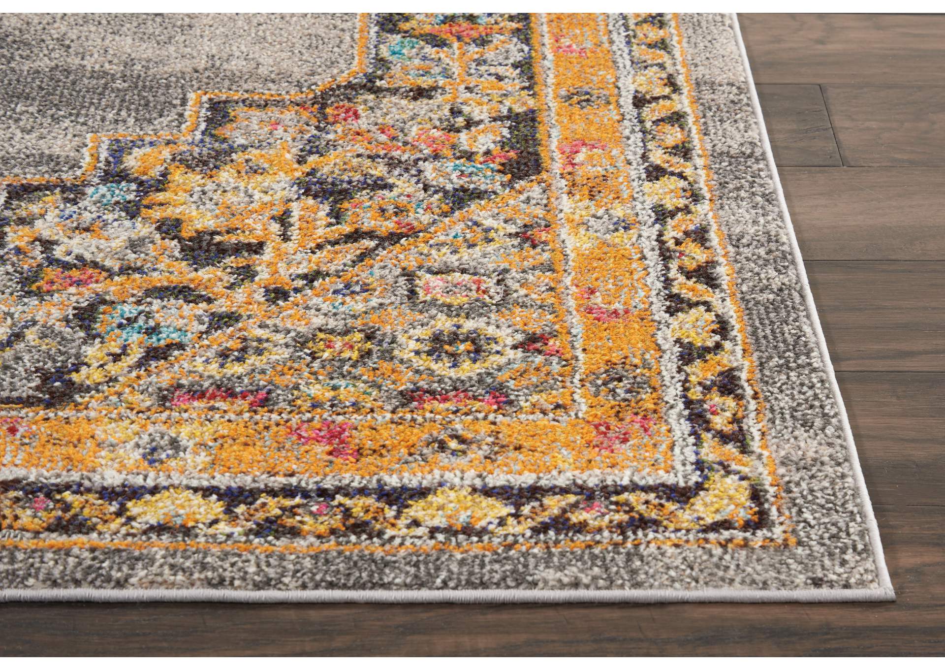 Nourison Passionate PST01 Grey Multicolor 5'x7' Persian Area Rug,Nourison