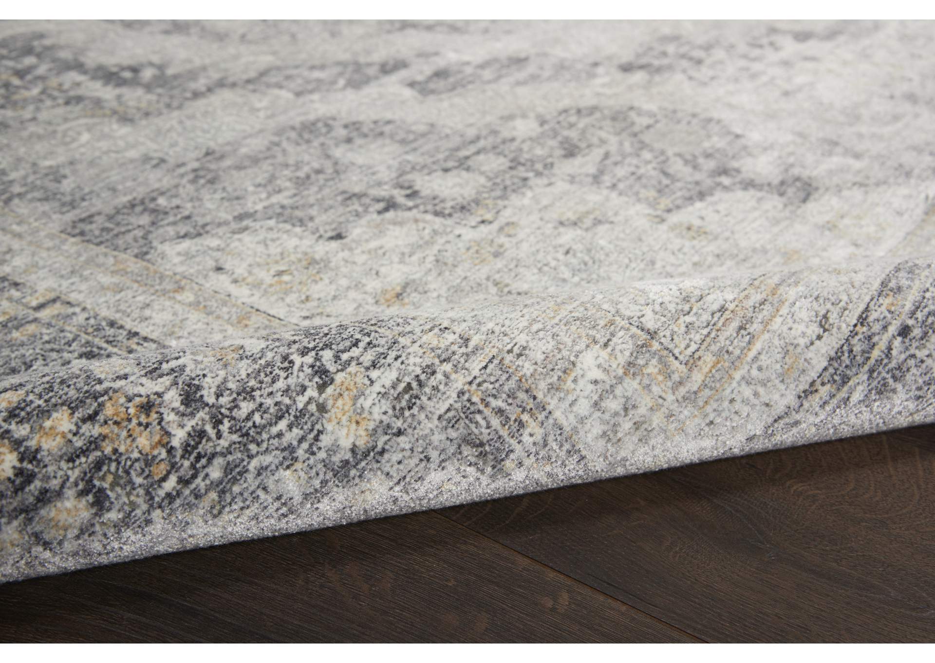 Nourison Starry Nights 9' x 12' Charcoal and Cream Vintage Area Rug,Nourison
