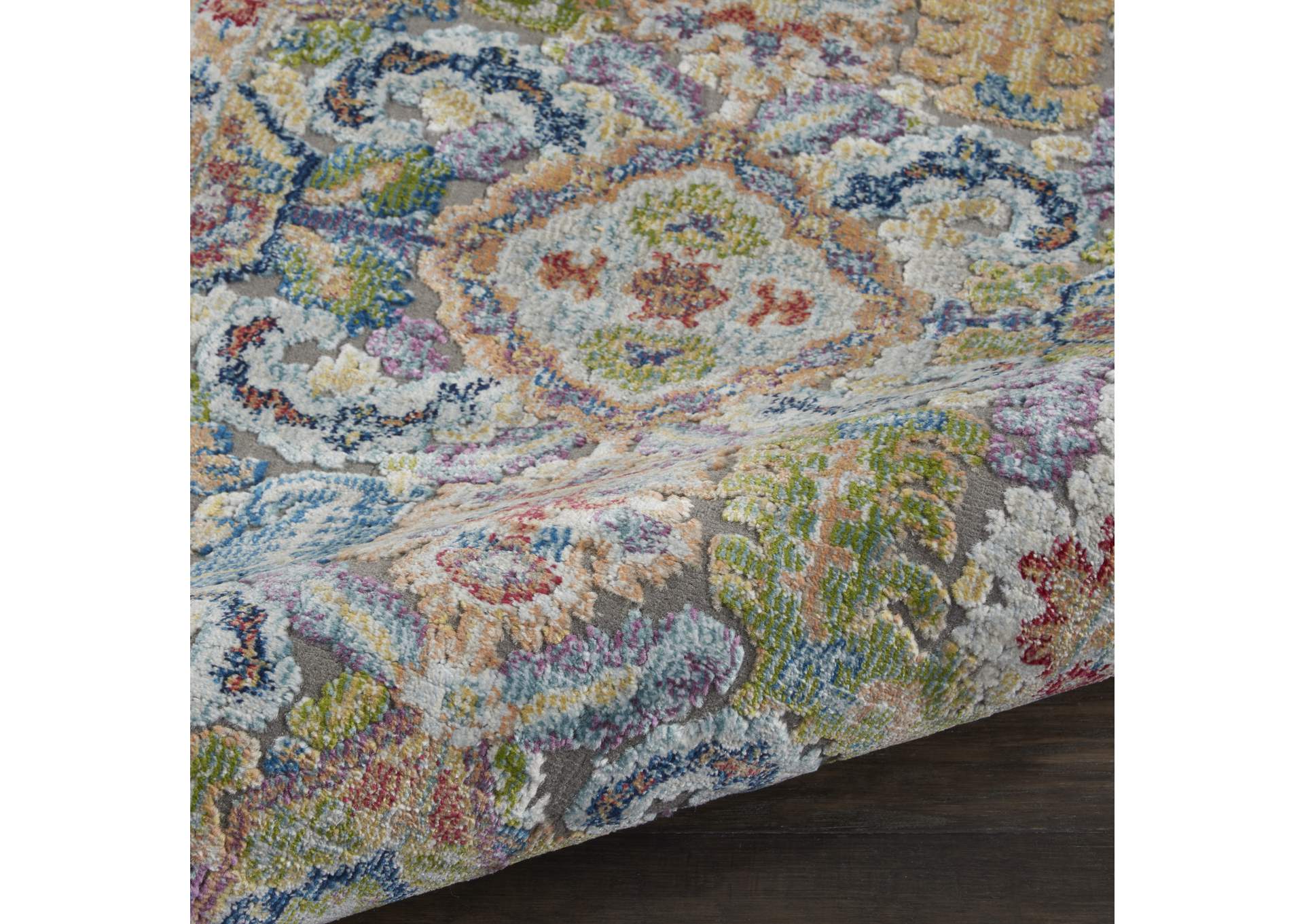 Nourison Ankara Global ANR12 Grey Multicolor Persian Area Rug,Nourison
