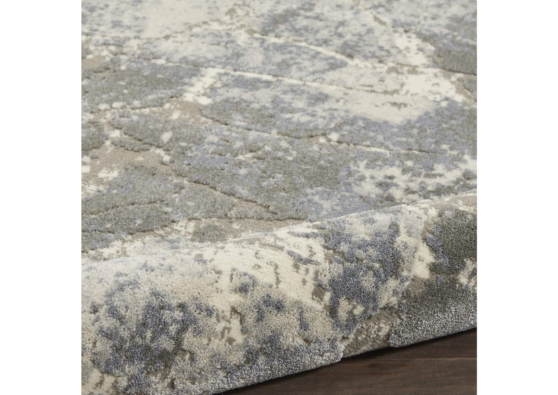 kathy ireland Home Sahara KI394 Grey and White 9'x13' Oversized Rug,Nourison