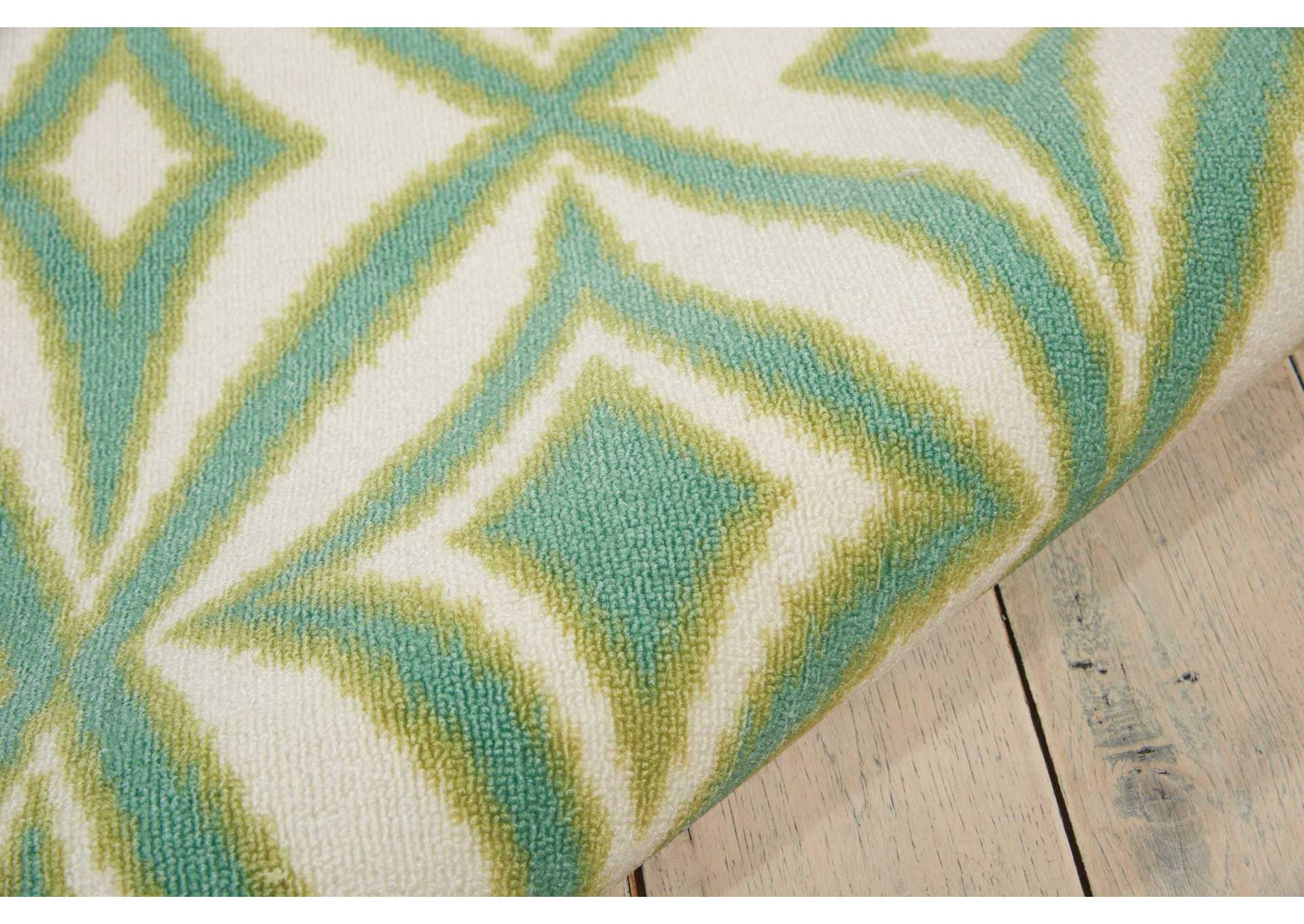Waverly Sun N Shade SND19 Green 5'x8' Area Rug,Nourison