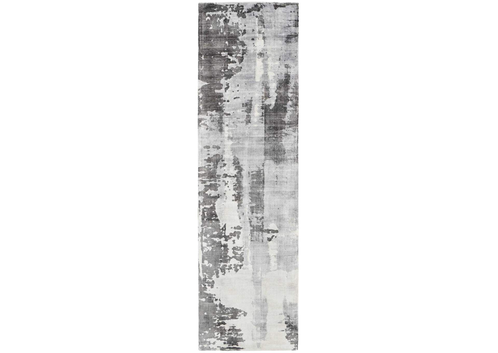 kathy ireland Home Safari Dreams KI373 Grey 8' Runner Hallway Rug,Nourison