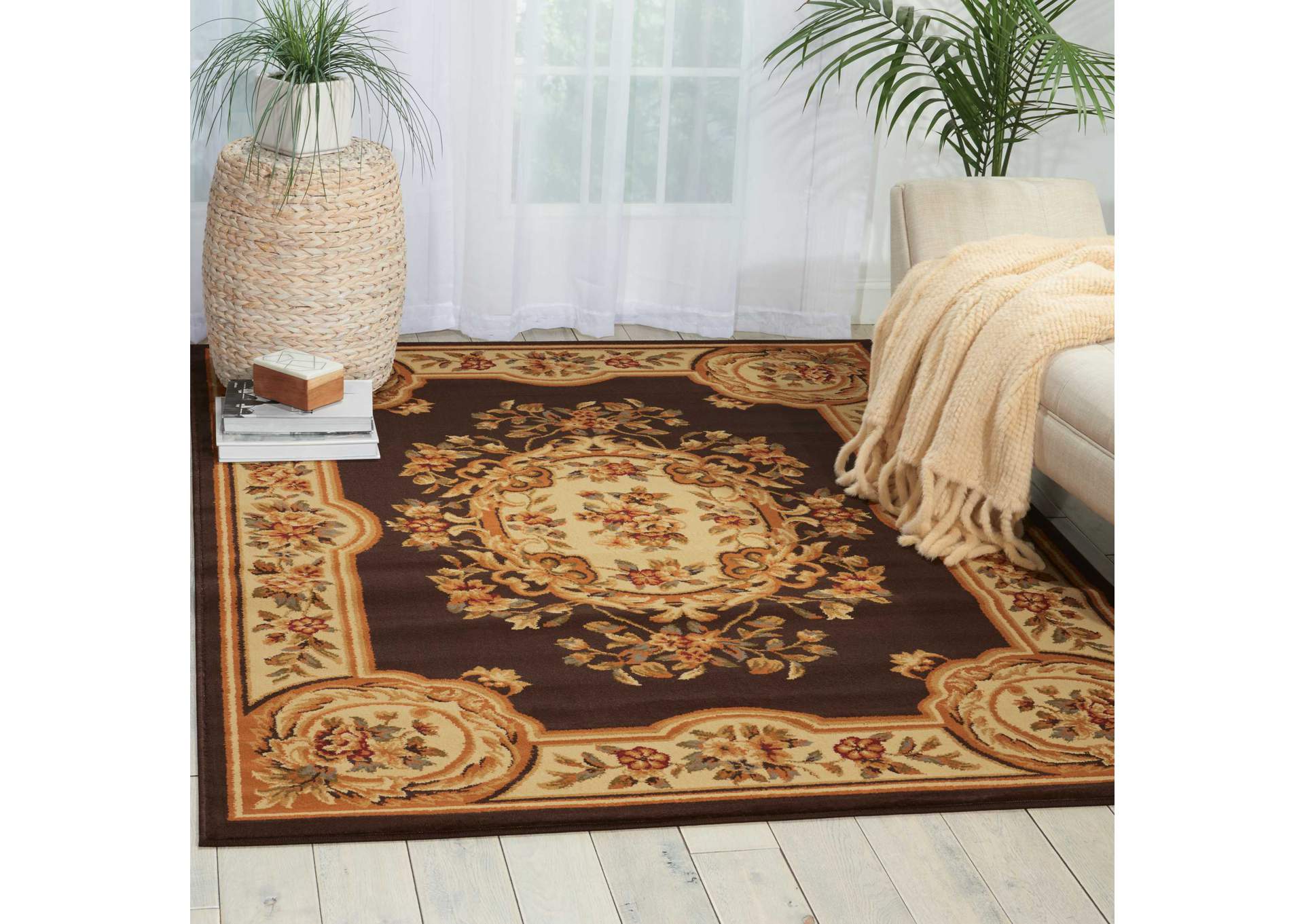 Nourison Paramount PAR37 Brown 5'x7' Area Rug,Nourison