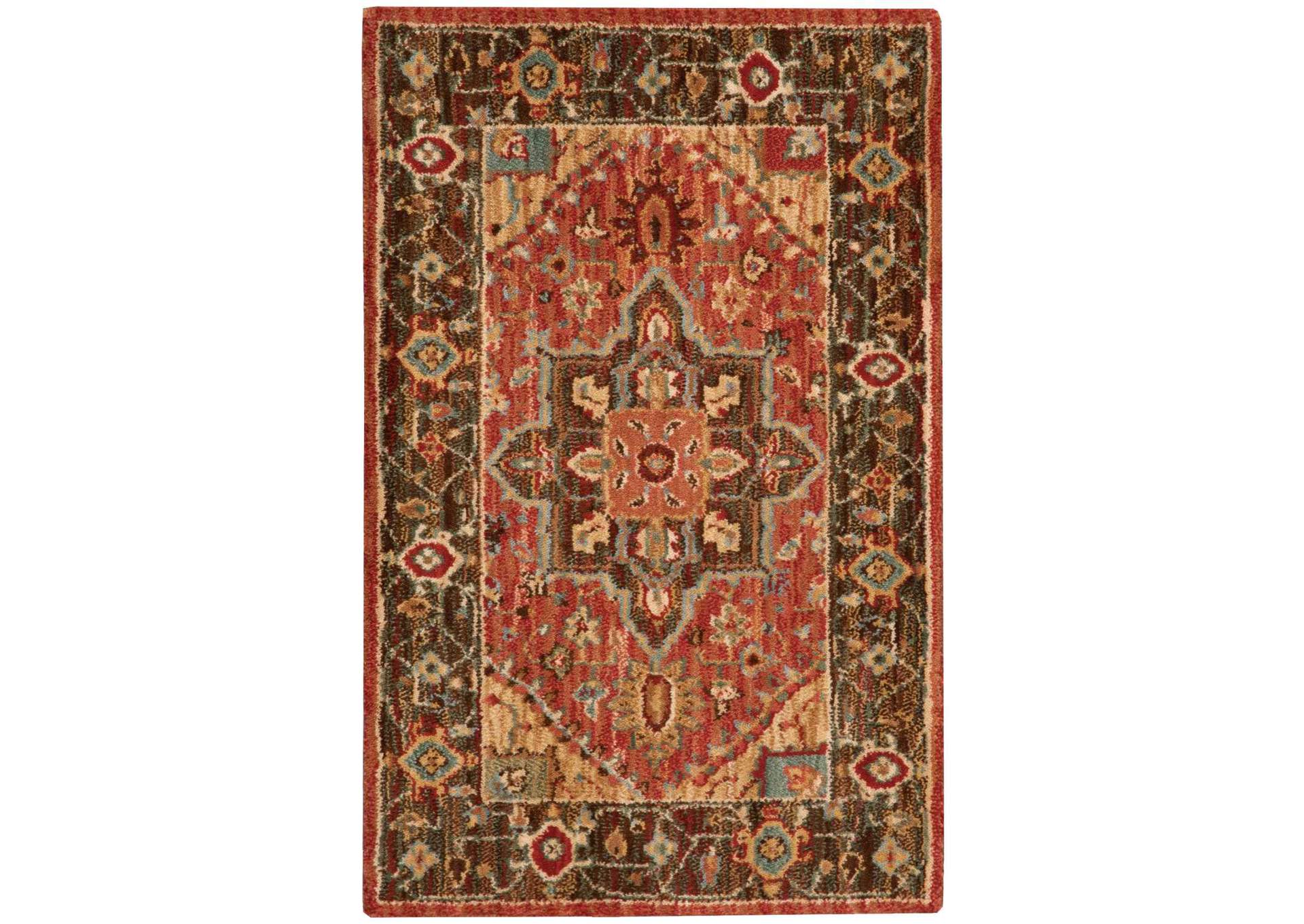 Nourison Living Treasures LI01 Brown 3'x5' Area Rug,Nourison
