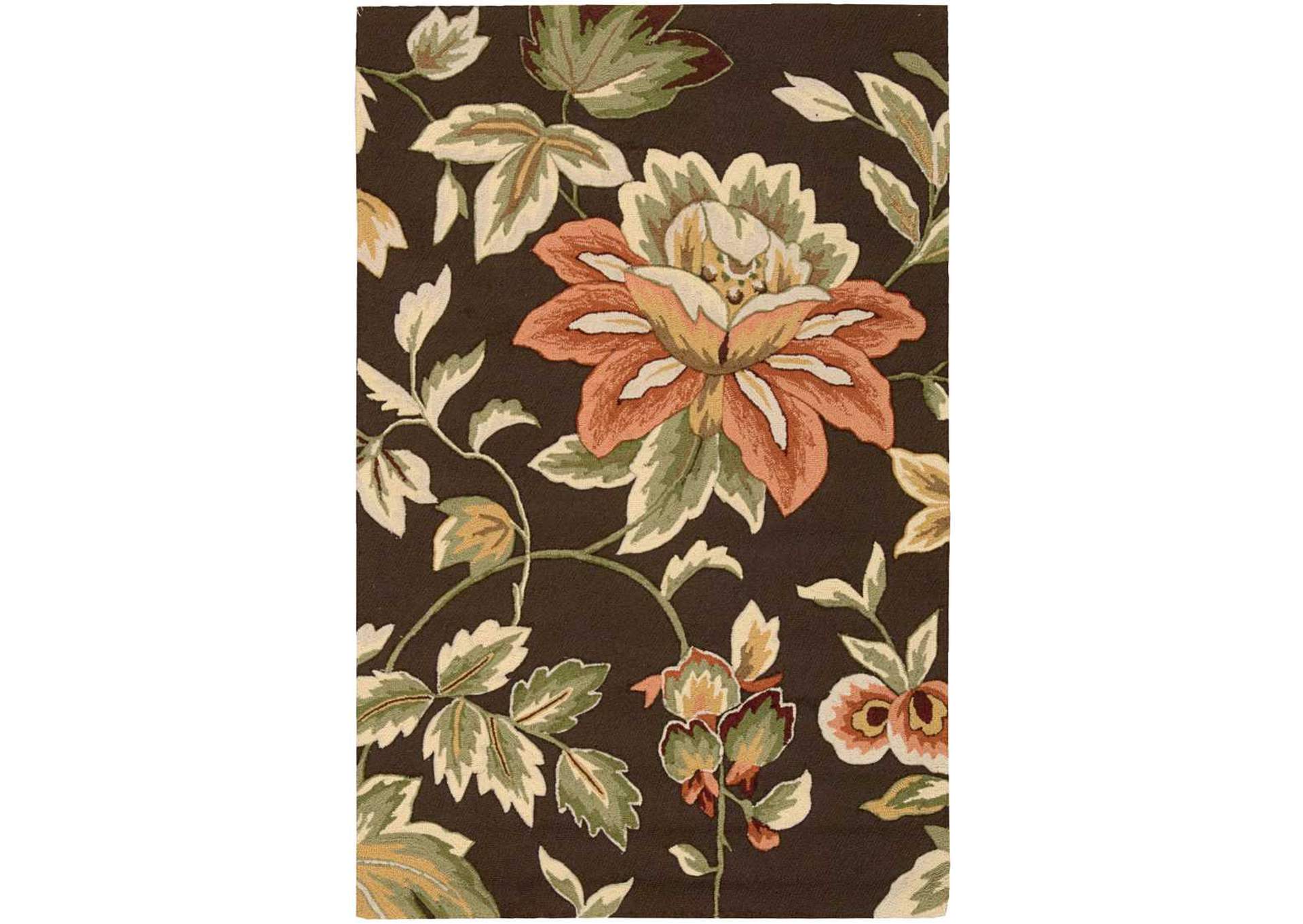 Nourison Fantasy FA11 Brown 4'x6' Area Rug,Nourison