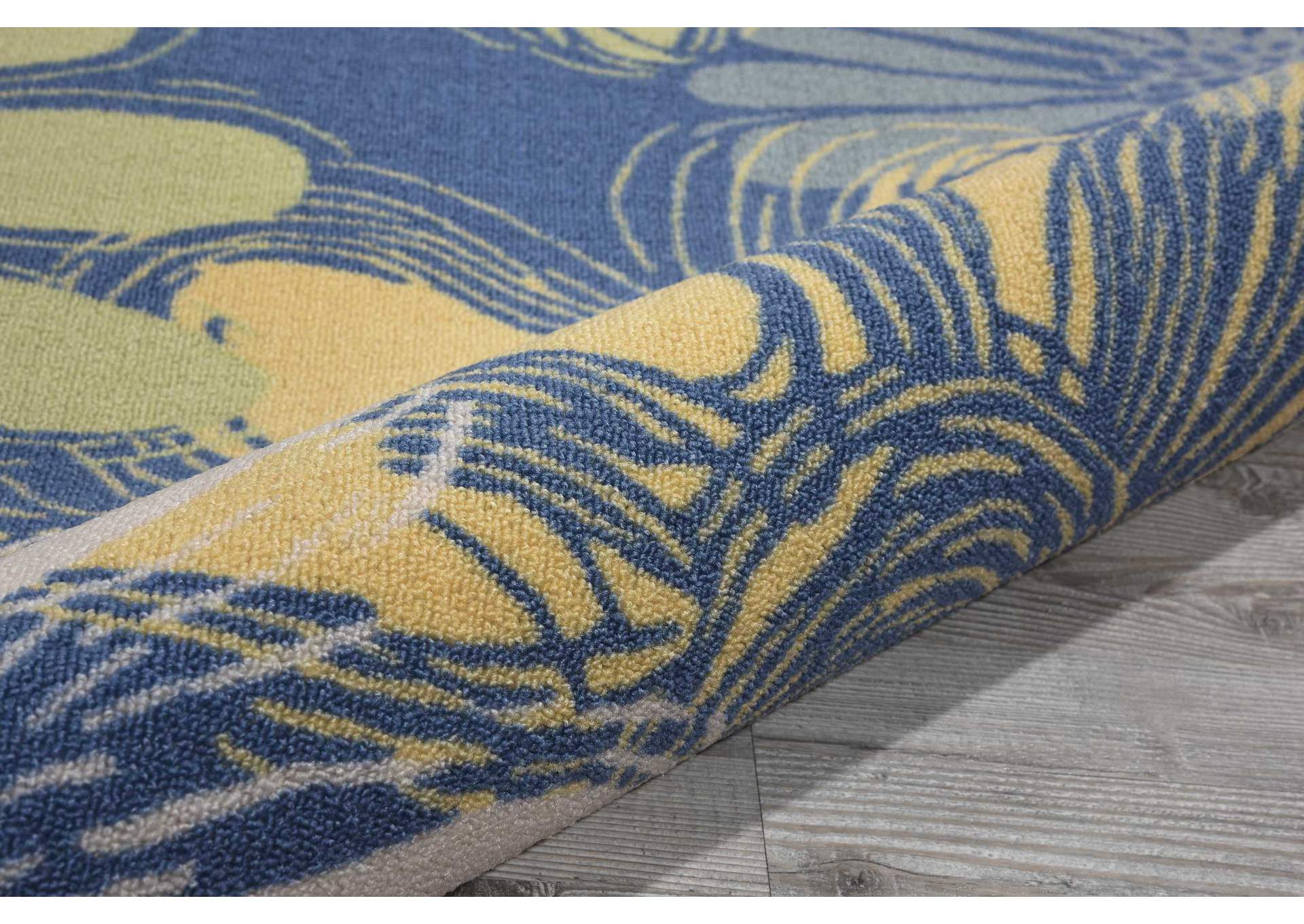 Nourison Home & Garden RS022 Blue 9' Square Rug,Nourison