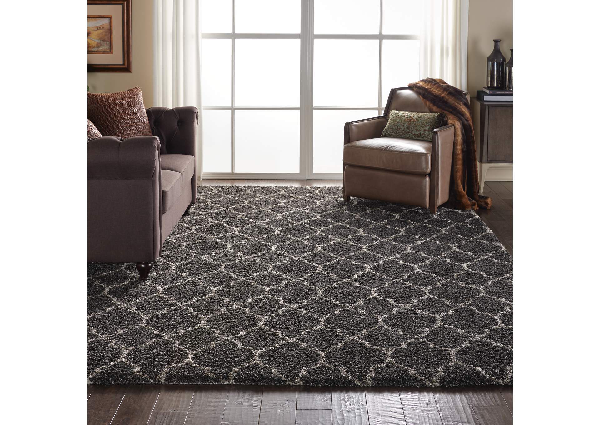Nourison Amore AMOR2 Black 7'x10' Rug,Nourison
