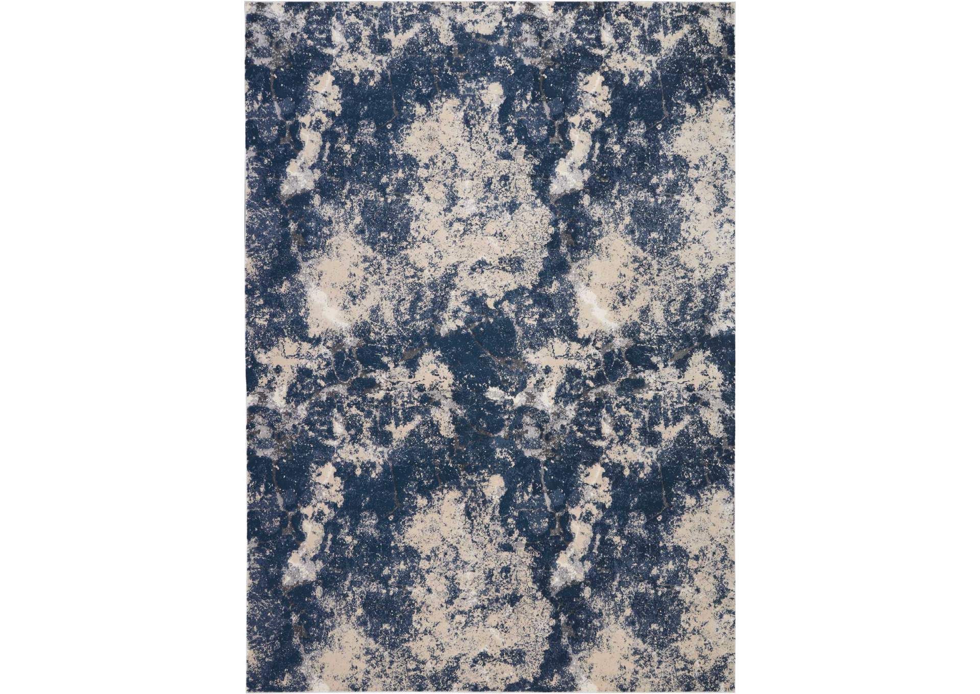 kathy ireland Home Heritage KI355 Beige and Blue 9'x13' Oversized Rug,Nourison