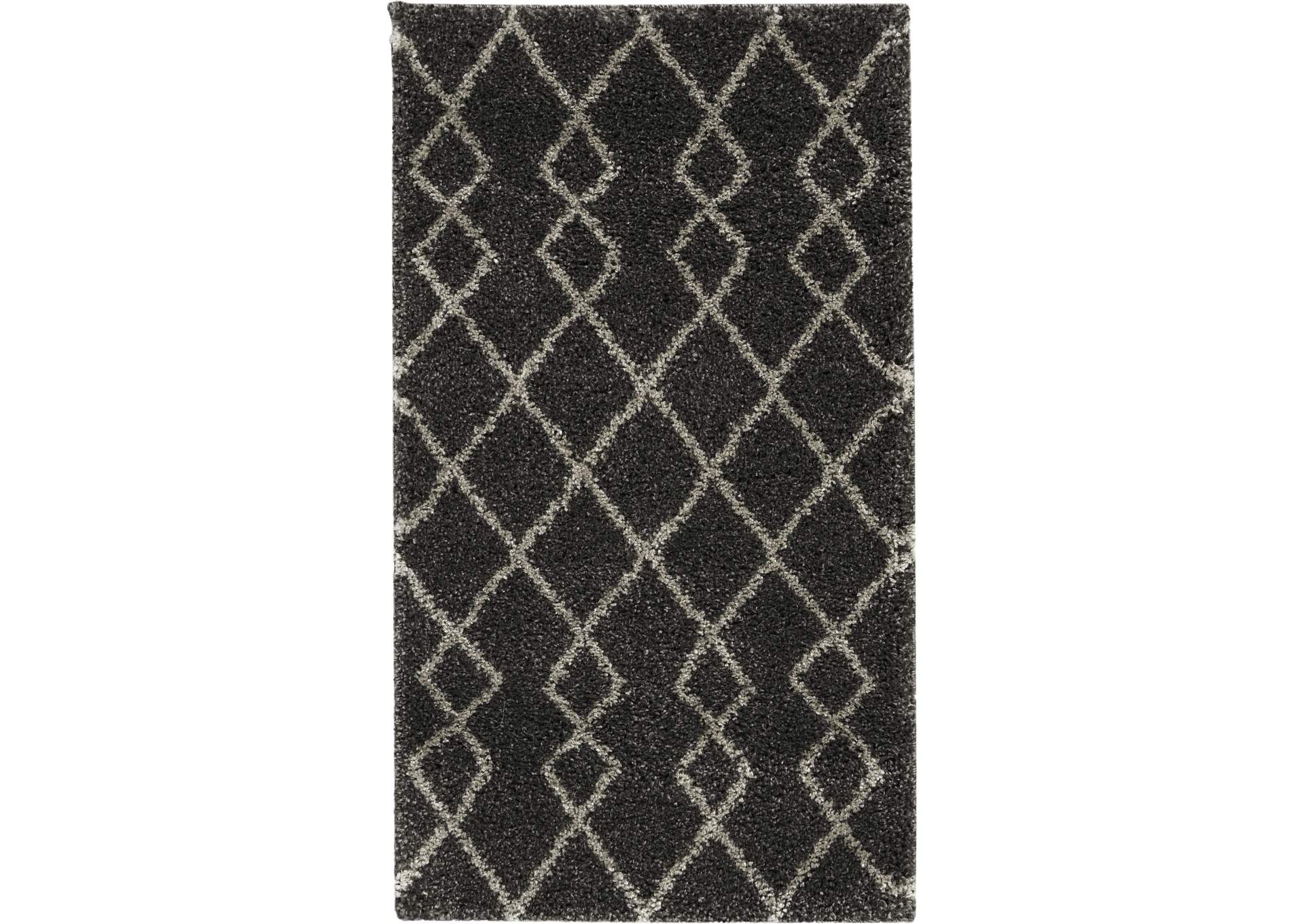 Nourison Martil 2'x4' Charcoal Tribal Moroccan Shag Rug,Nourison