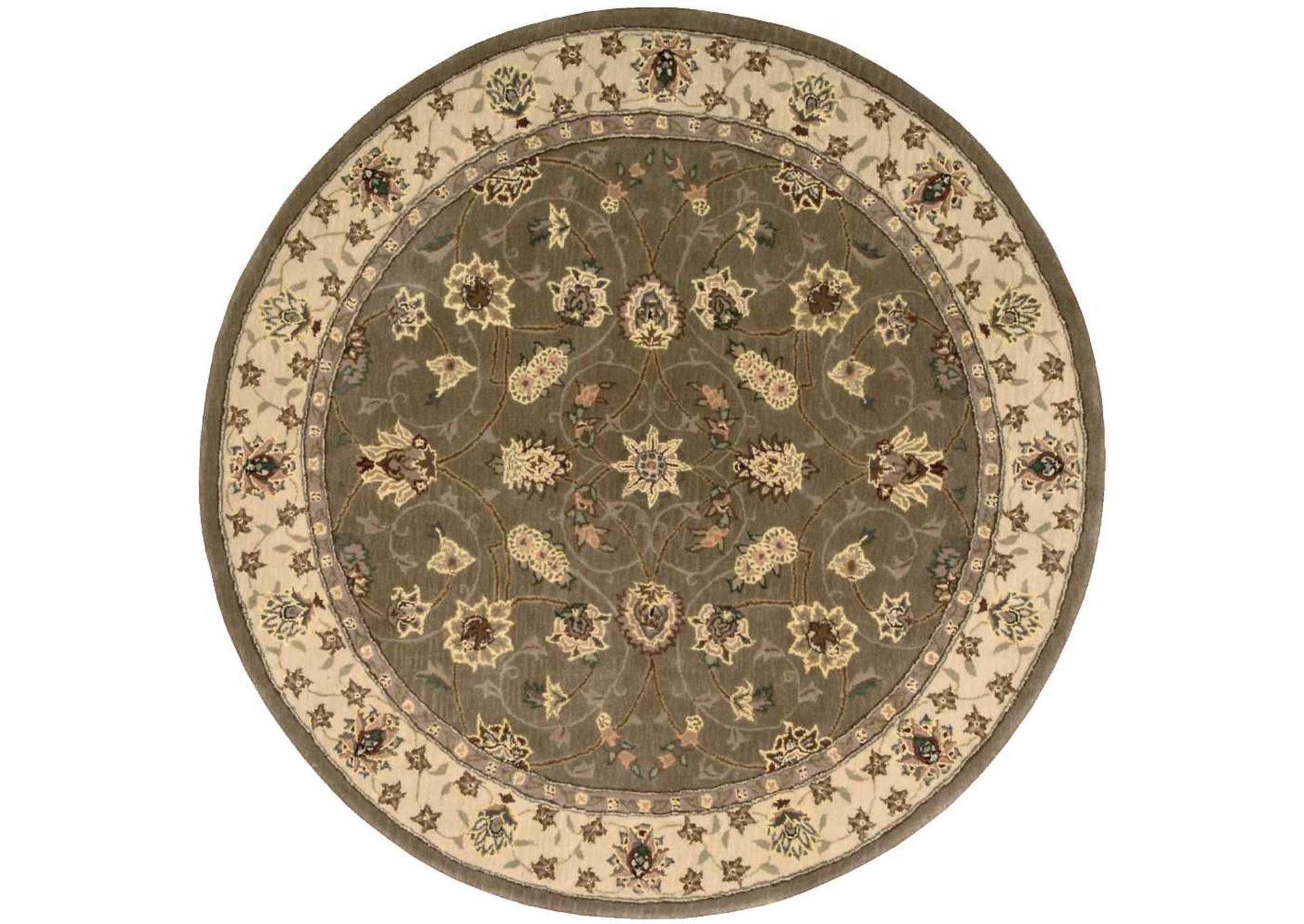 Nourison 2000 2003 Olive 4' Round Area Rug,Nourison