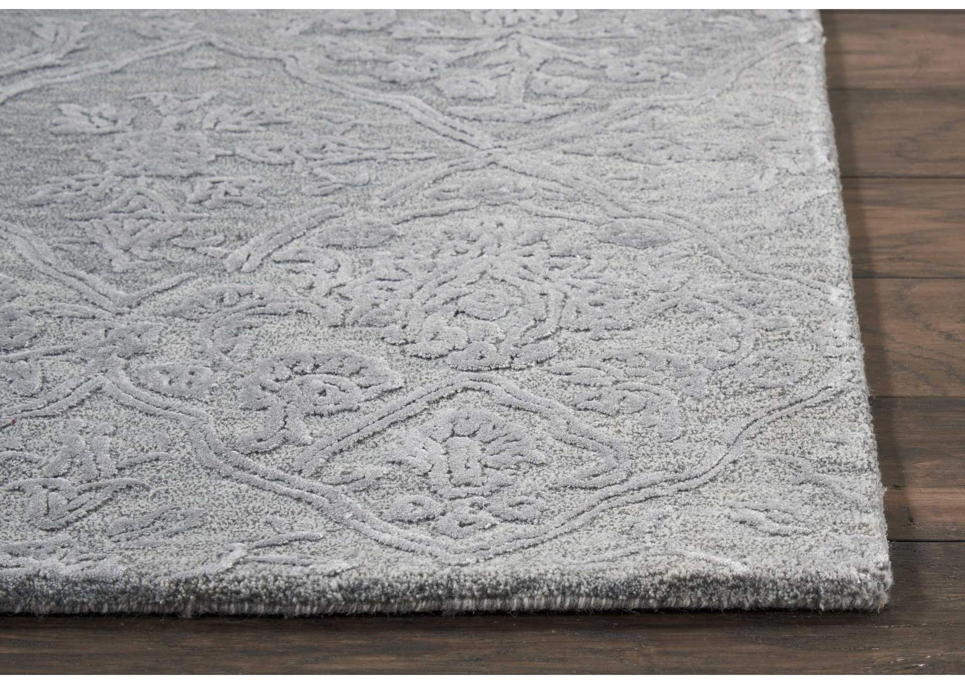 Nourison Opaline OPA14 Grey 8' Runner Hallway Rug,Nourison