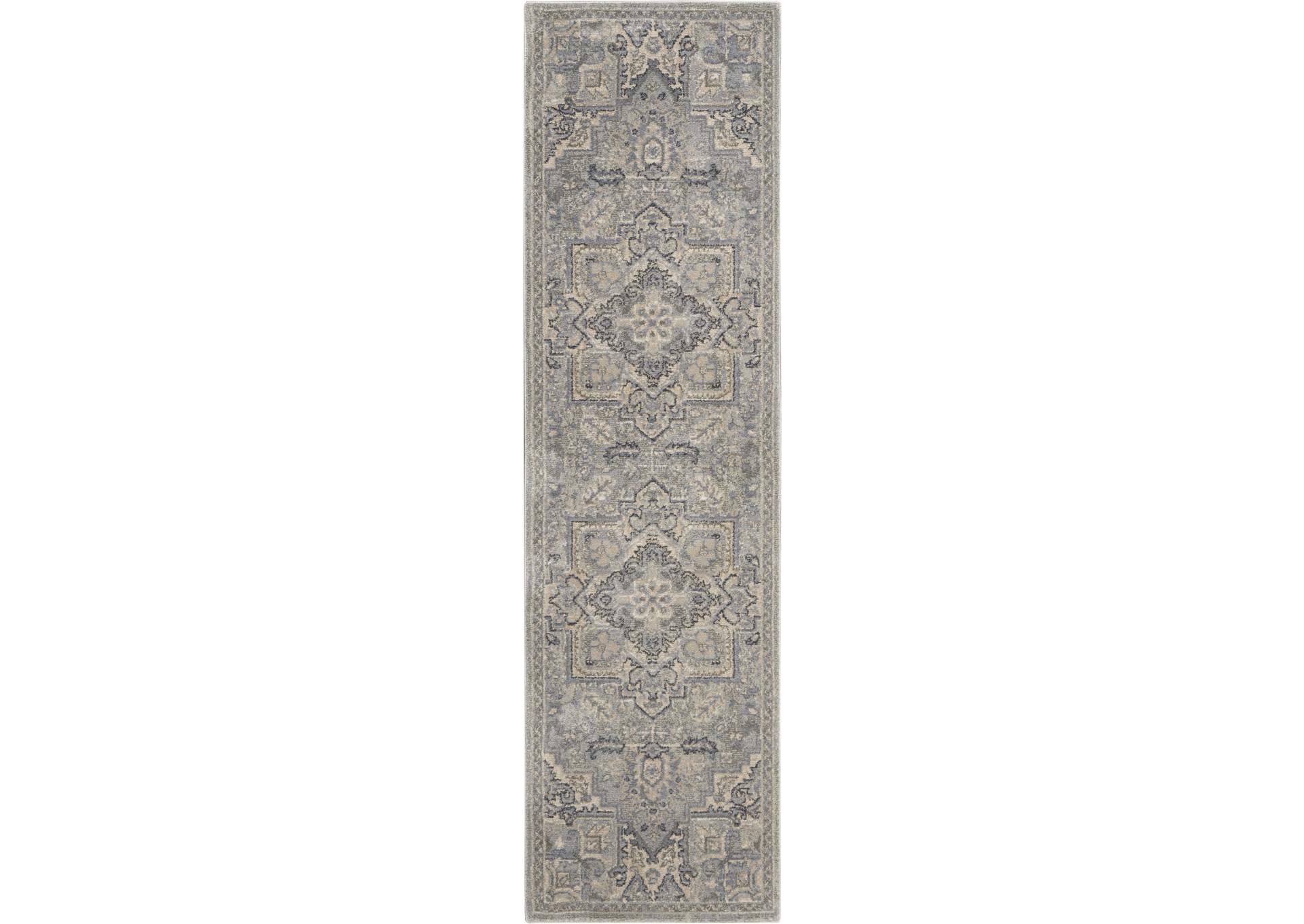 Kathy Ireland Moroccan Celebration 8' Runner Area Rug,Nourison