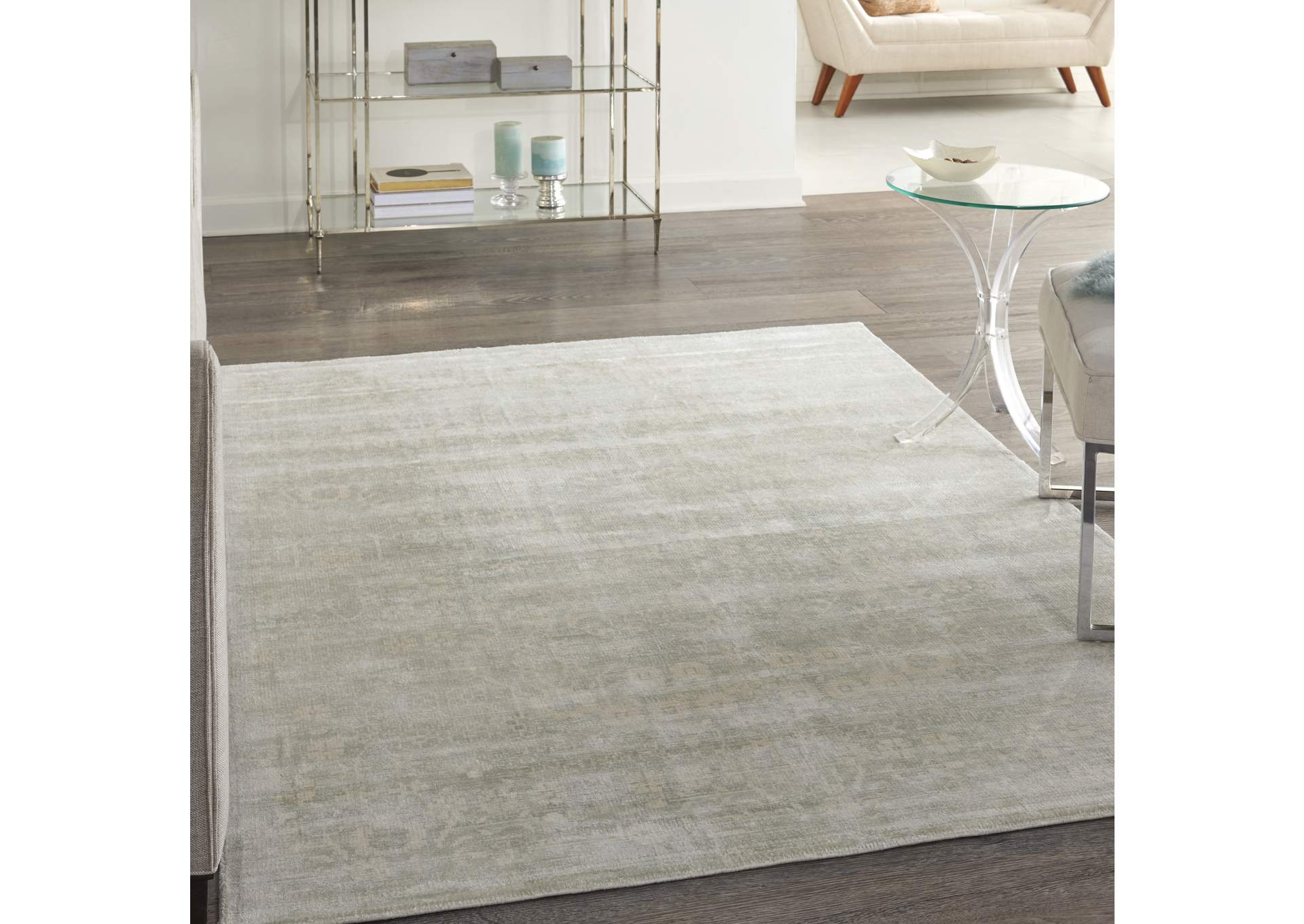 kathy ireland Home Desert Skies DSK02 Silver 4'x6' Area Rug,Nourison