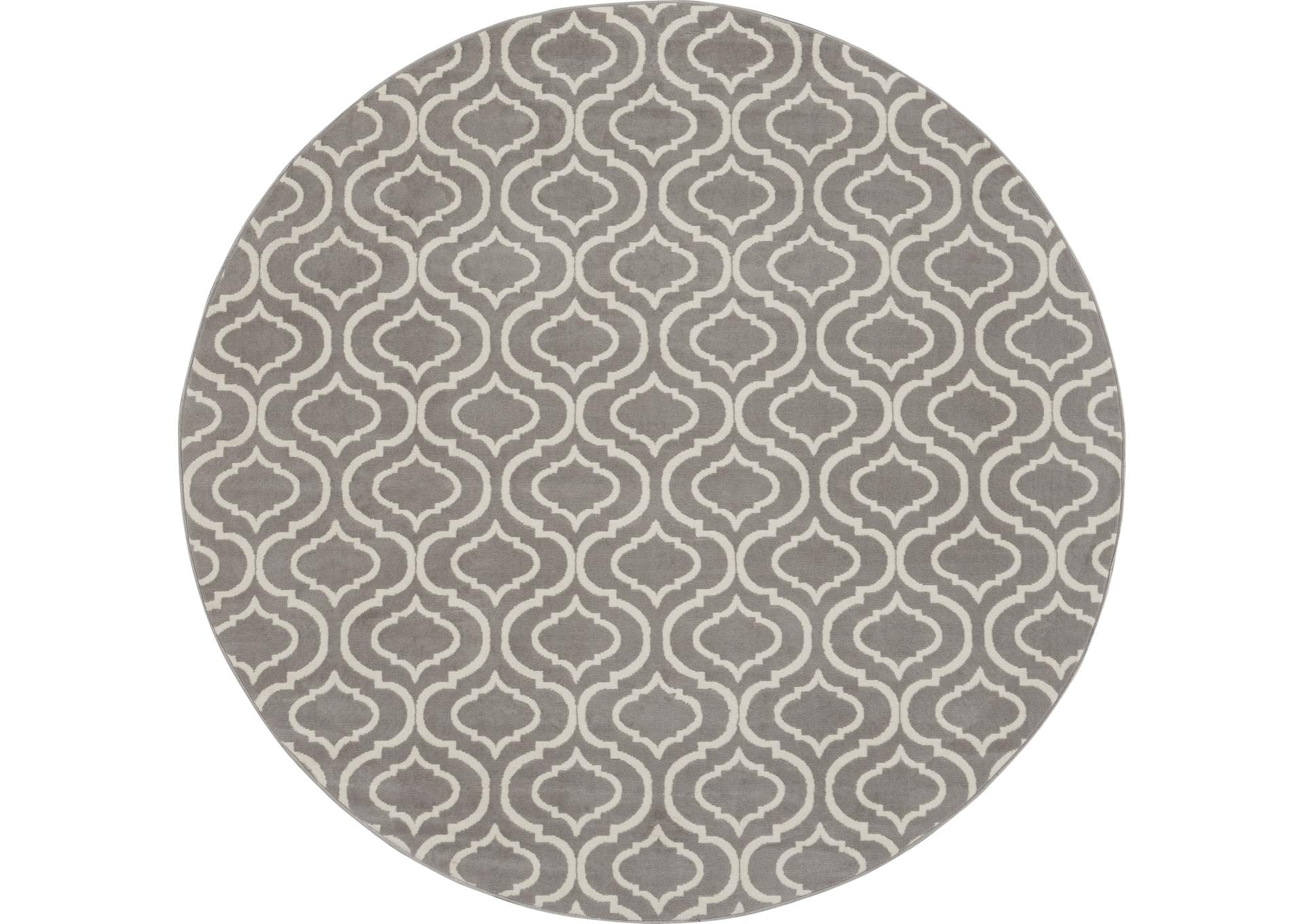Nourison Jubilant 8' Round Grey Area Rug,Nourison