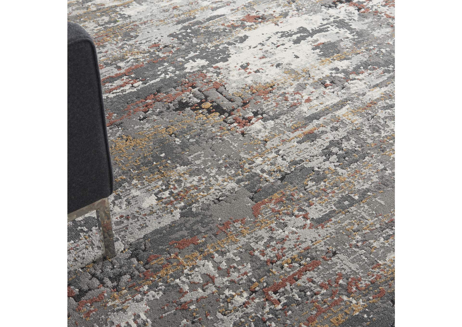 Nourison Tangra 8'x10' Grey Multi Area Rug,Nourison