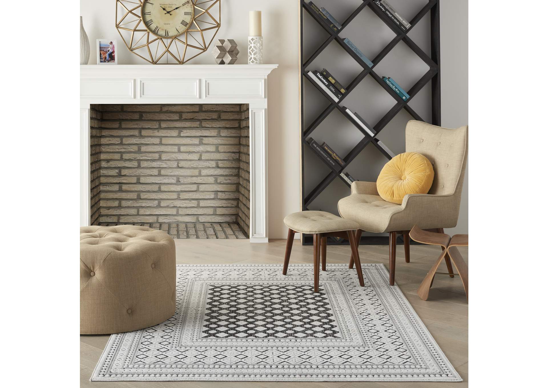 Nourison Key Largo 5'x7' Dark Grey Area Rug,Nourison