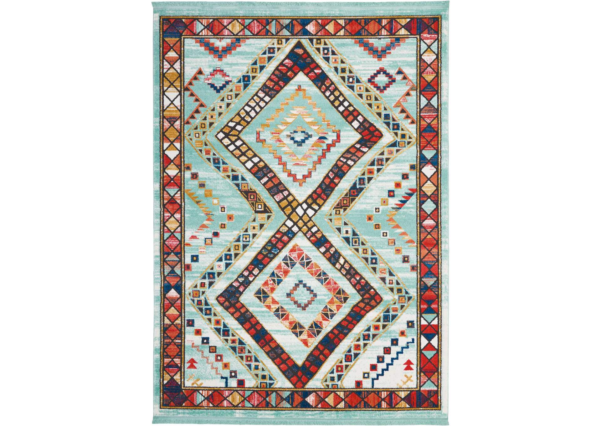 Nourison South Western NAV02 Blue Multicolor 8'x11' Oversized Rug,Nourison