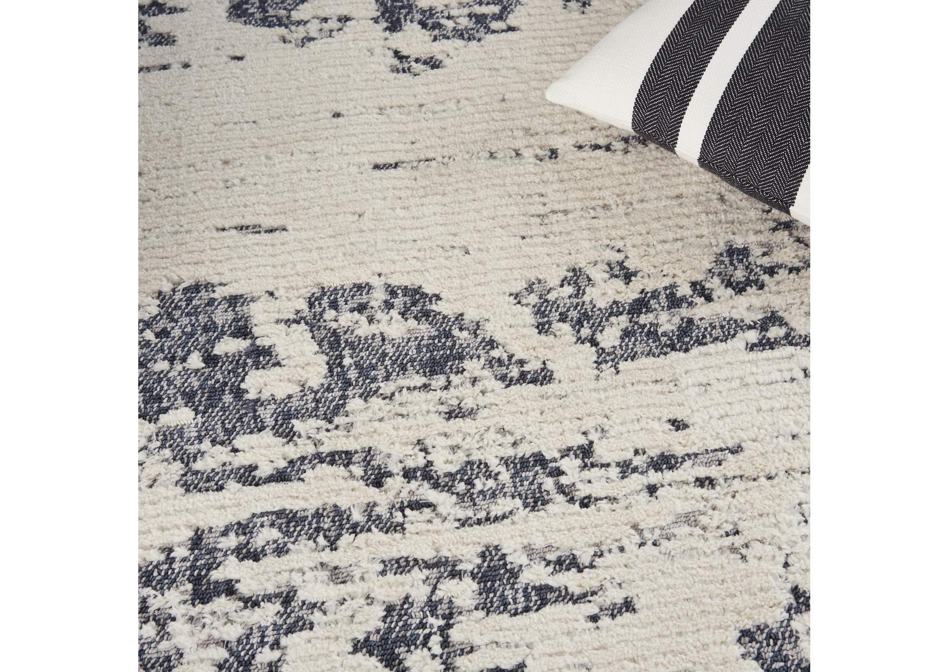 Nourison Zermatt 5' x 7' Blue Neutral Area Rug,Nourison