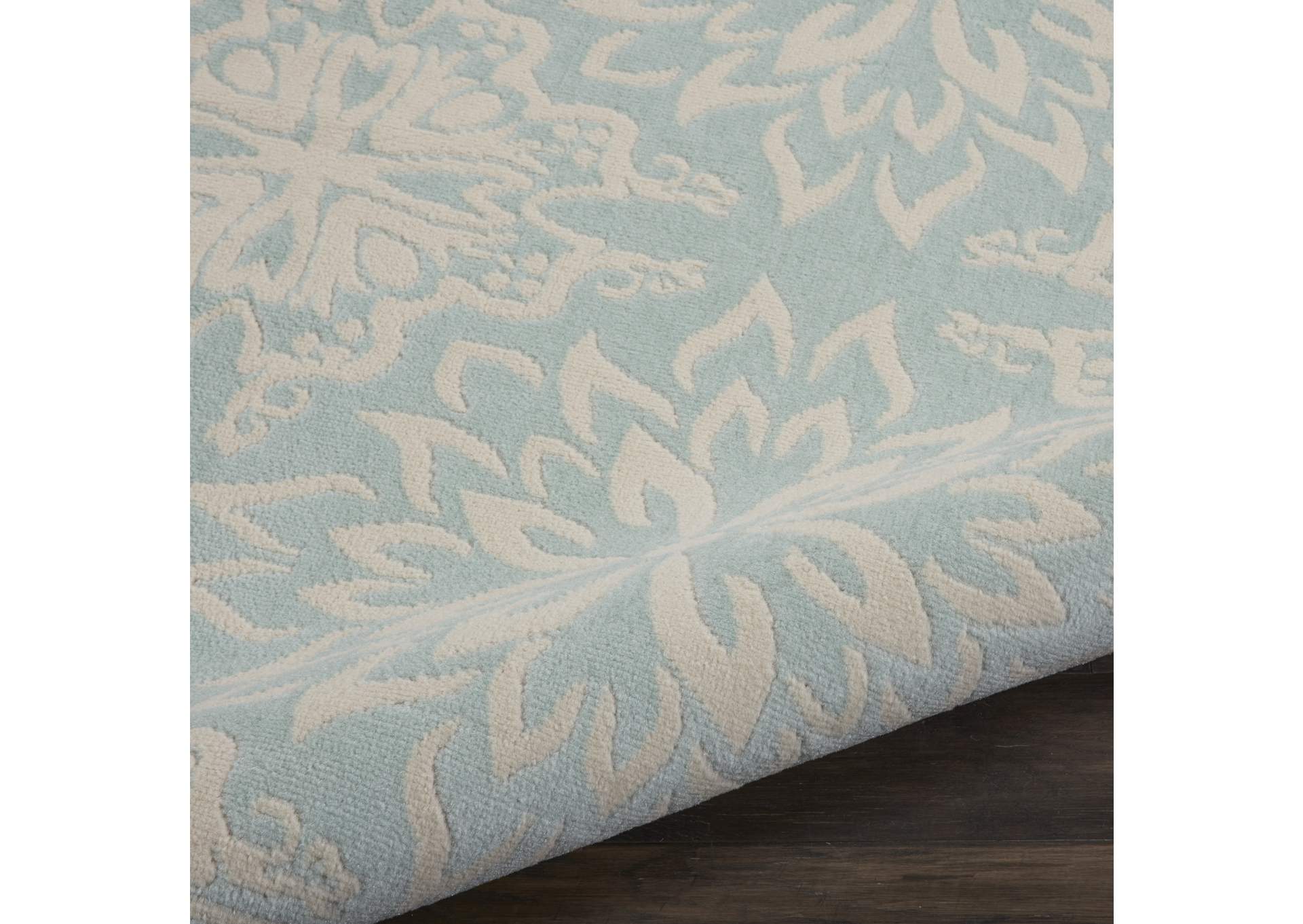 Nourison Jubilant JUB06 Aqua 8'x10' Large Low-pile Rug,Nourison