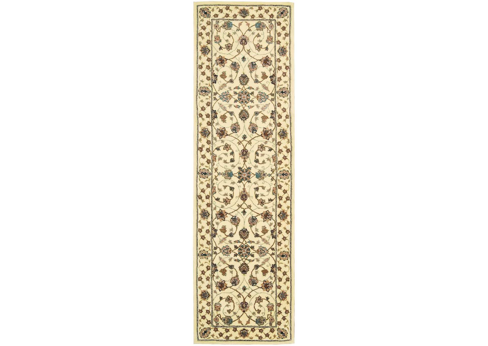 Nourison 2000 2023 Ivory 8' Runner Area Rug,Nourison